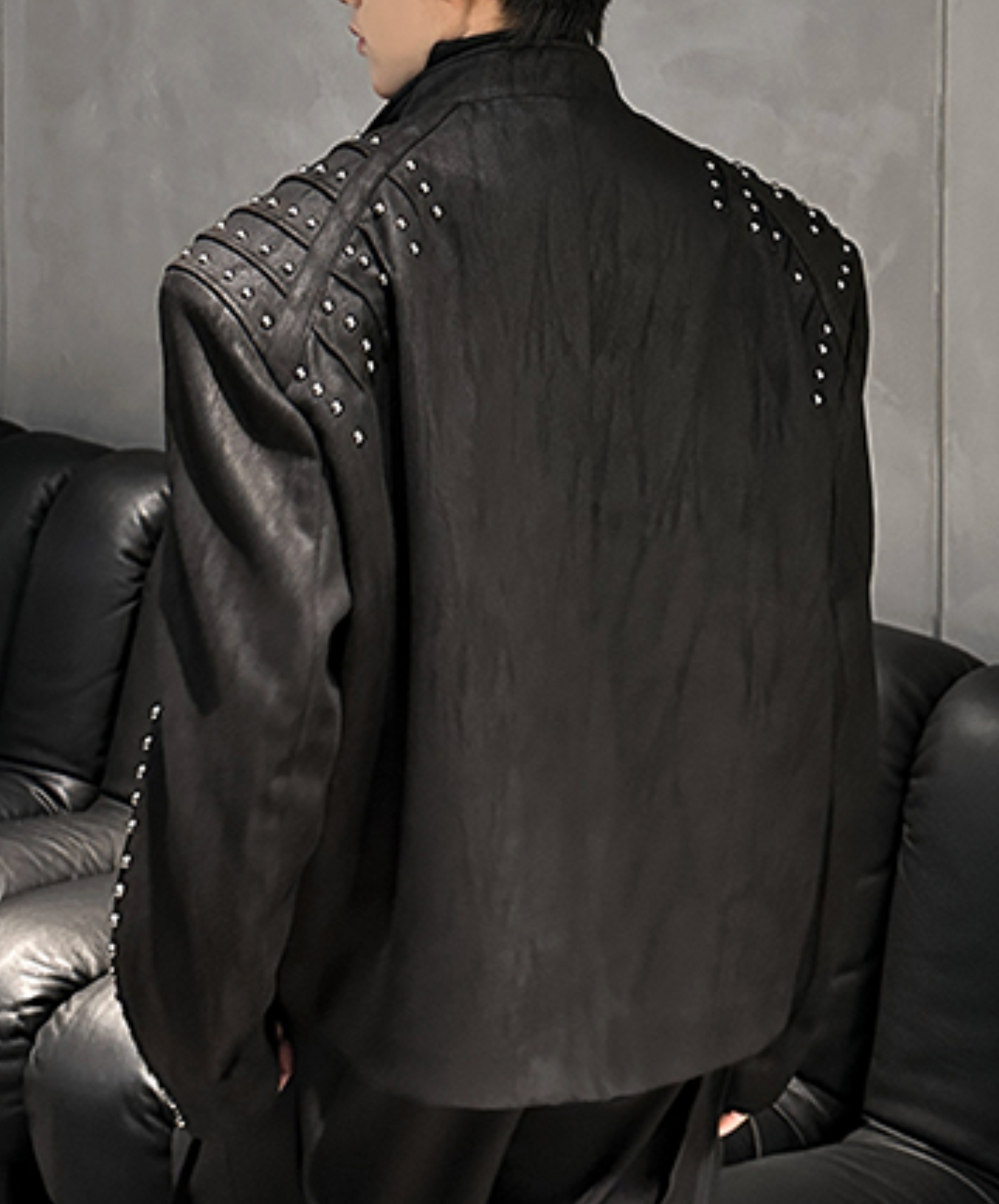 metal stud embellished shorts jacket EN2505