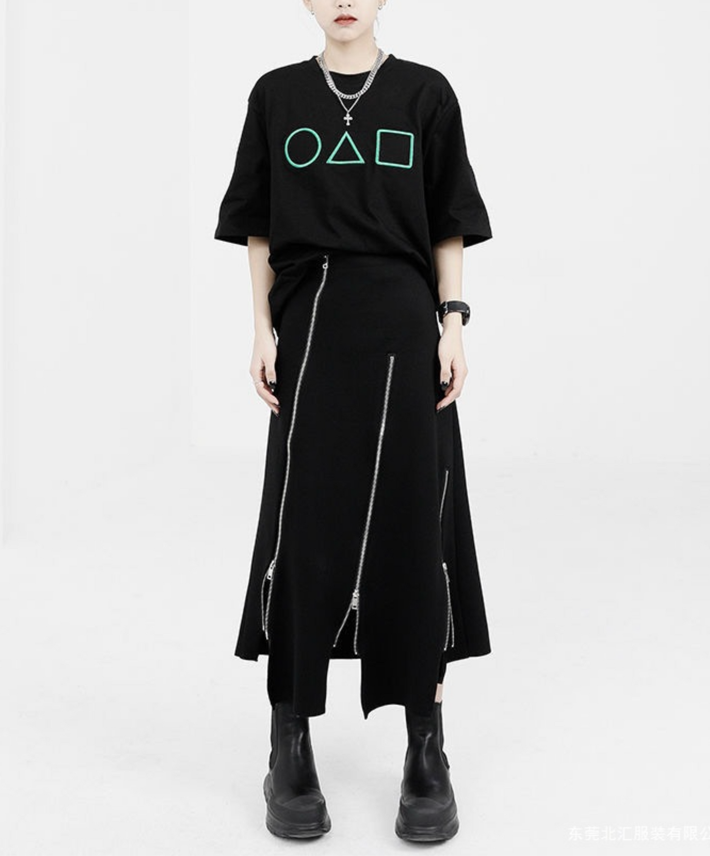 high waist irregular cutting skirt EN2372