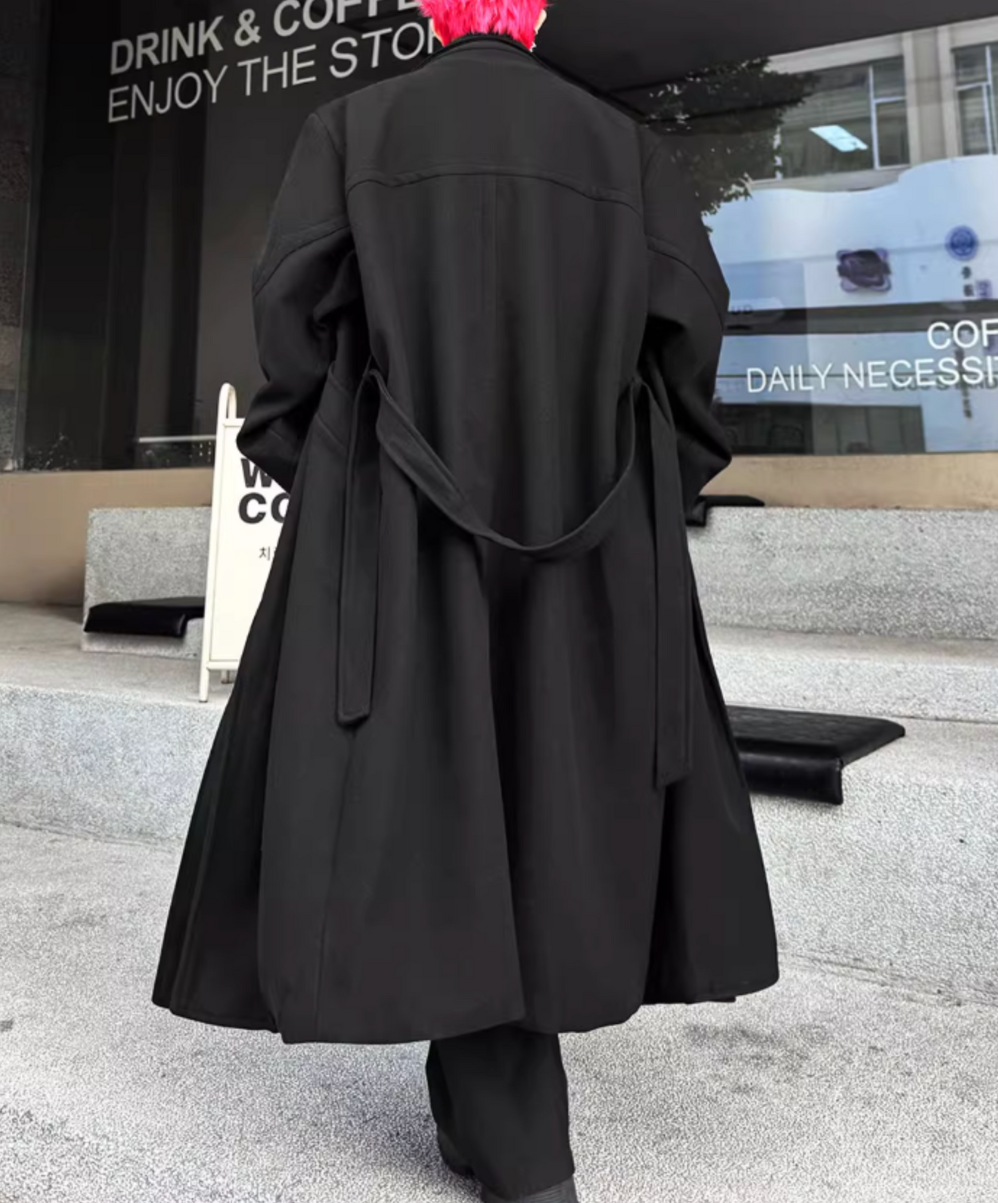 fake two-piece mid-length coat EN2562