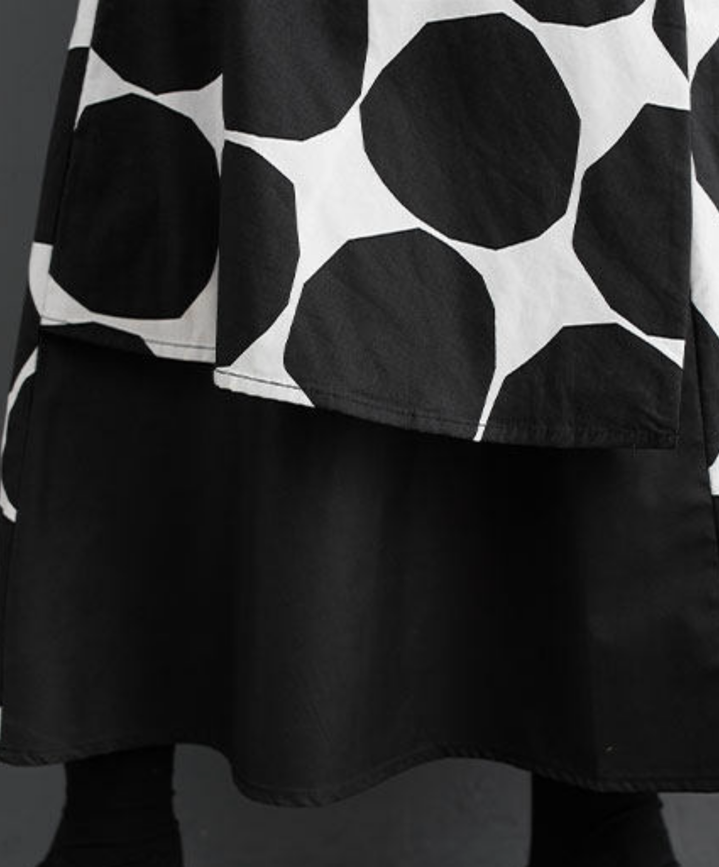 large polka dot monochrome wide pants EN2771