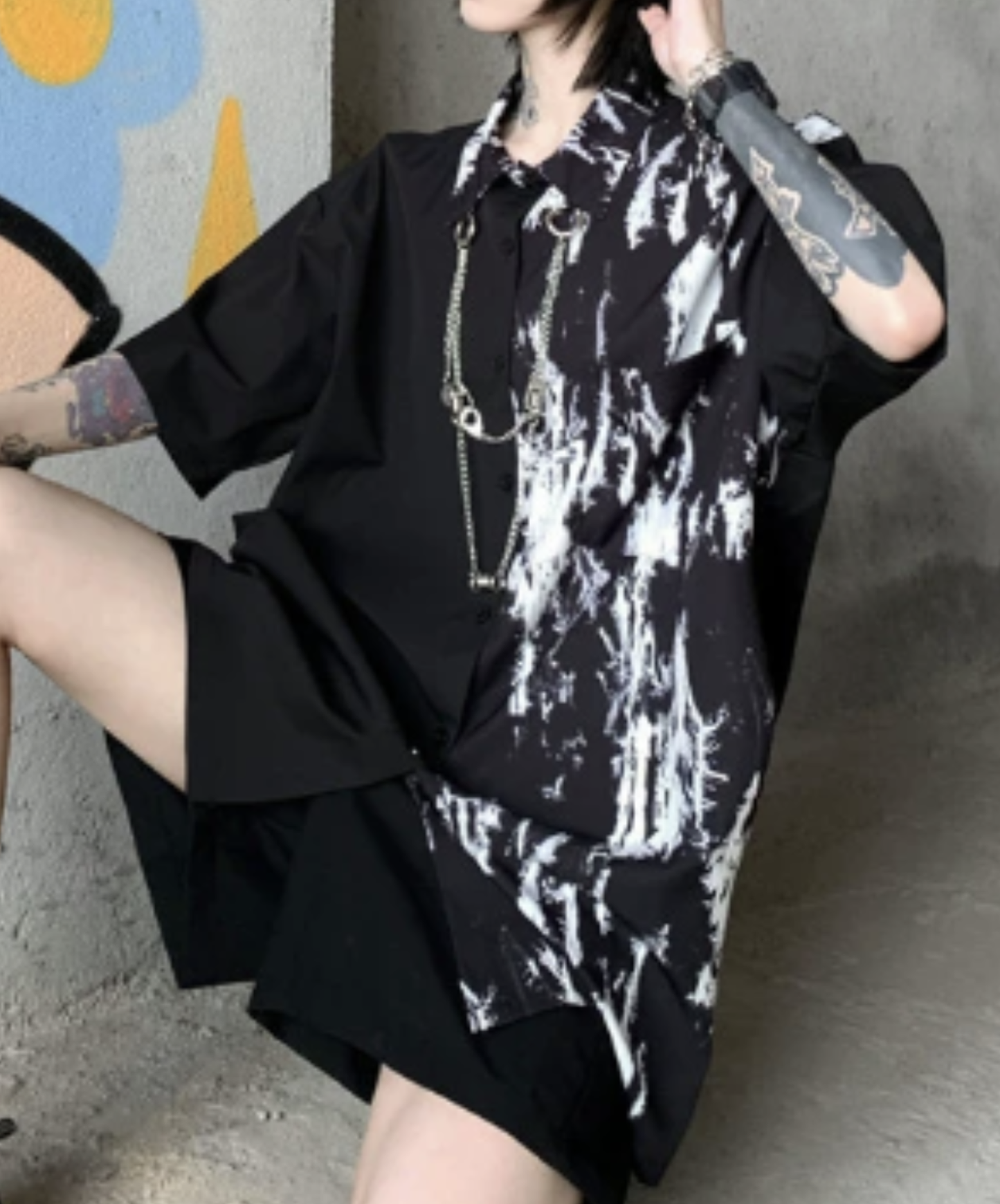 【style78】dark mode outfit set EN2534（jacket + shirt + pants set）