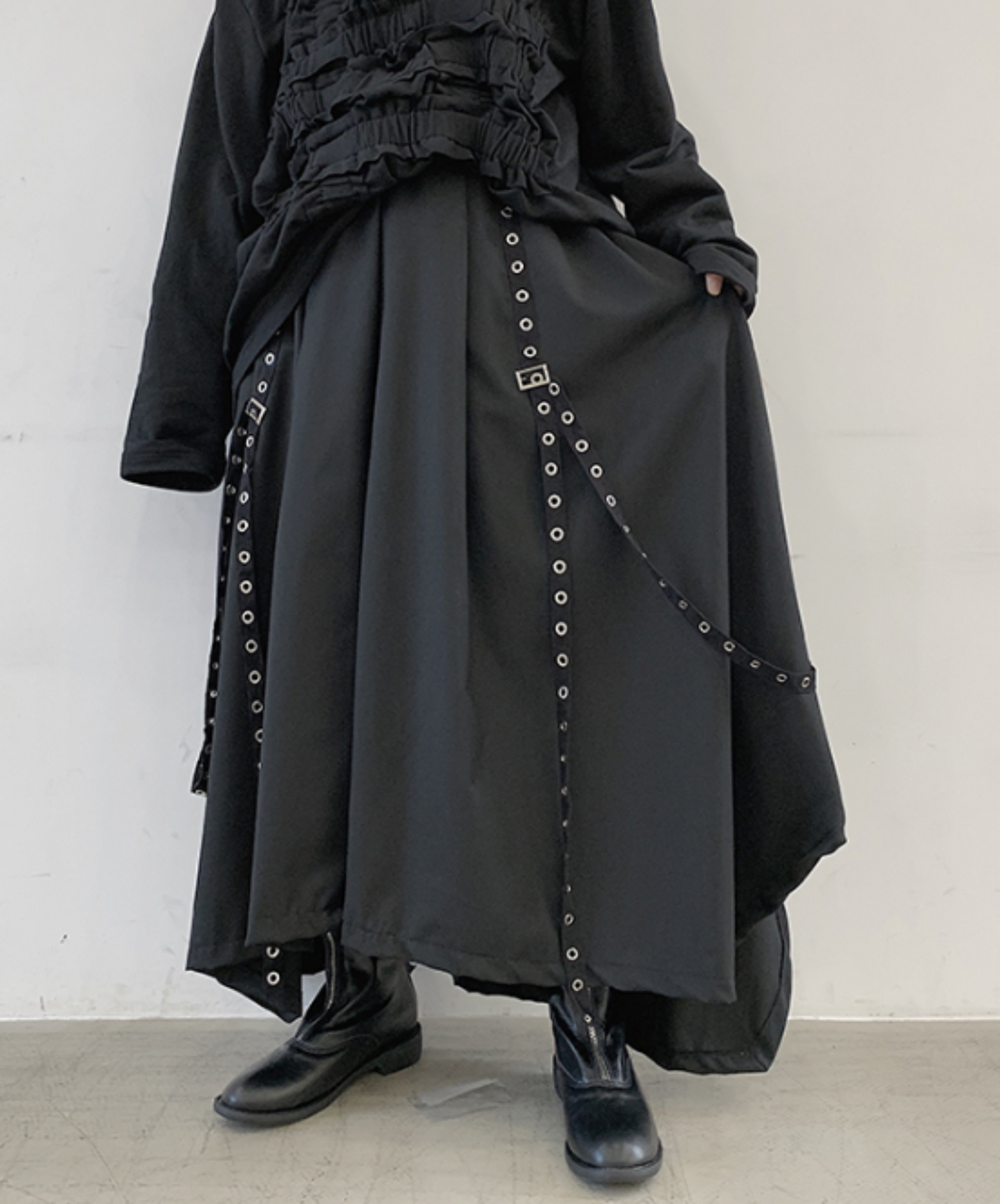 【style61】dark mode outfit set EN1864（jacket + shirt + pants set）