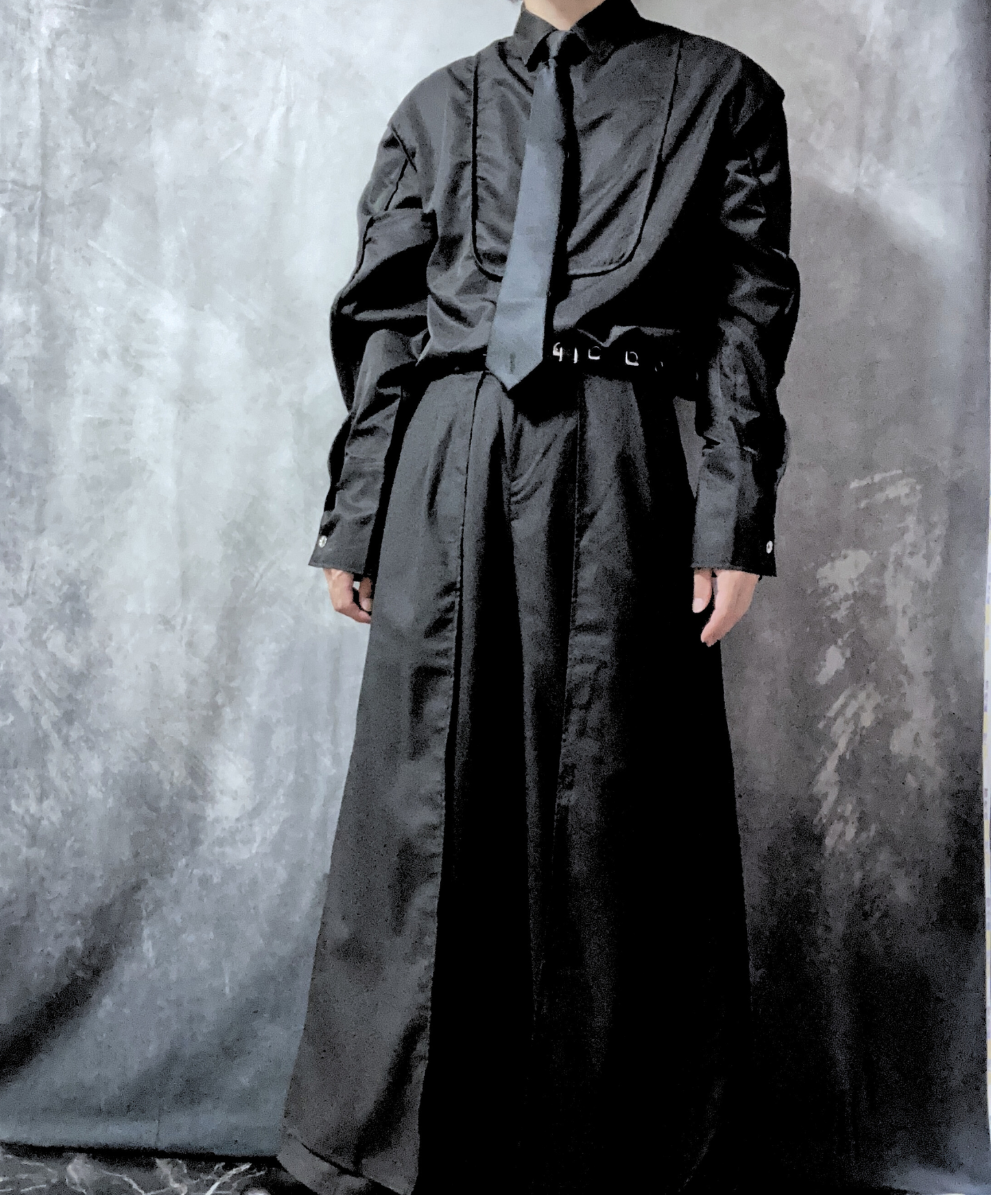 【style54】dark mode outfit set EN1851（jacket + shirt + pants set）