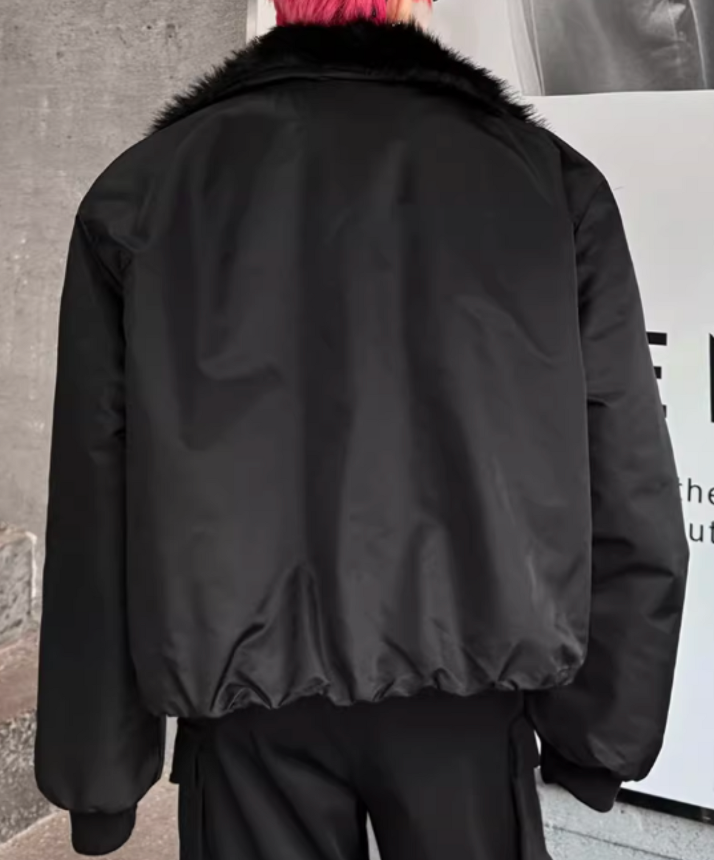 retro fur patchwork jacket EN2564