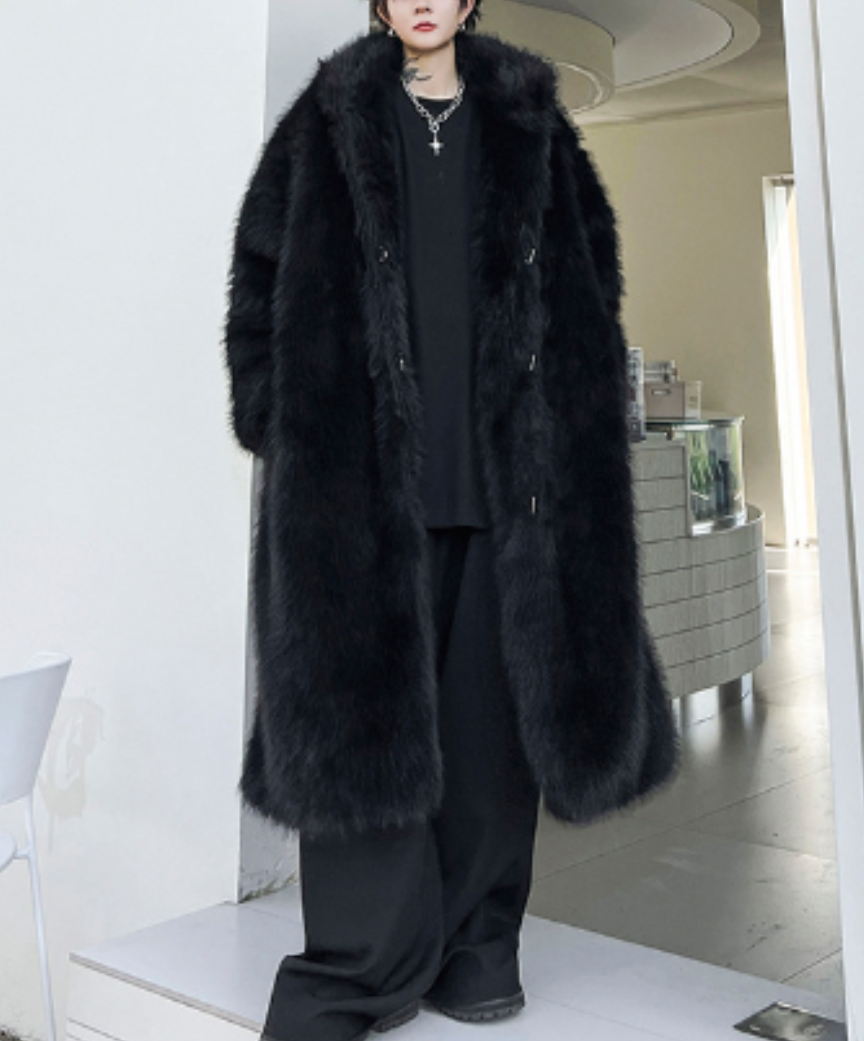 voluminous fake fur coat EN1366 – ELNERO