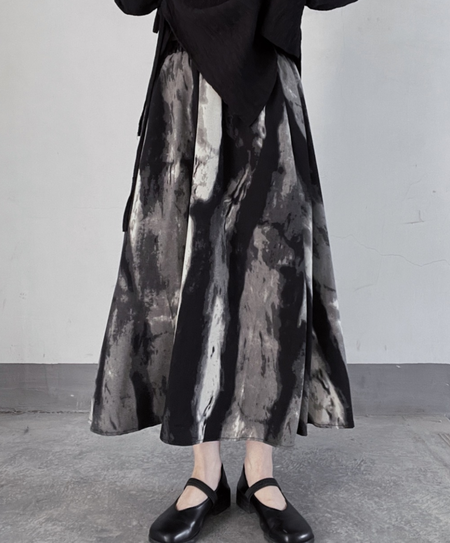 camouflage design long skirt EN1559