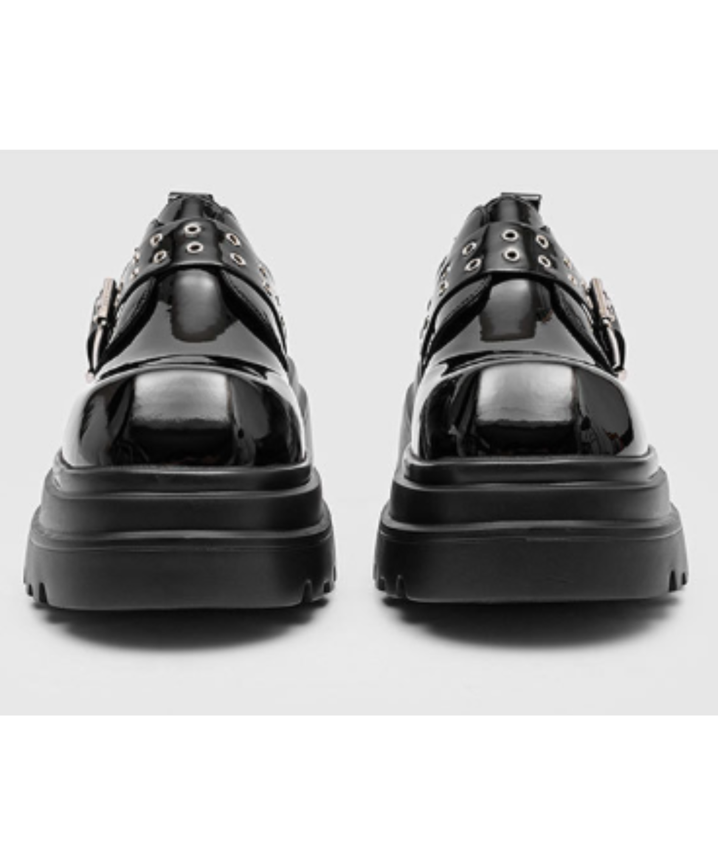square-toe with belt detail shoes EN3029