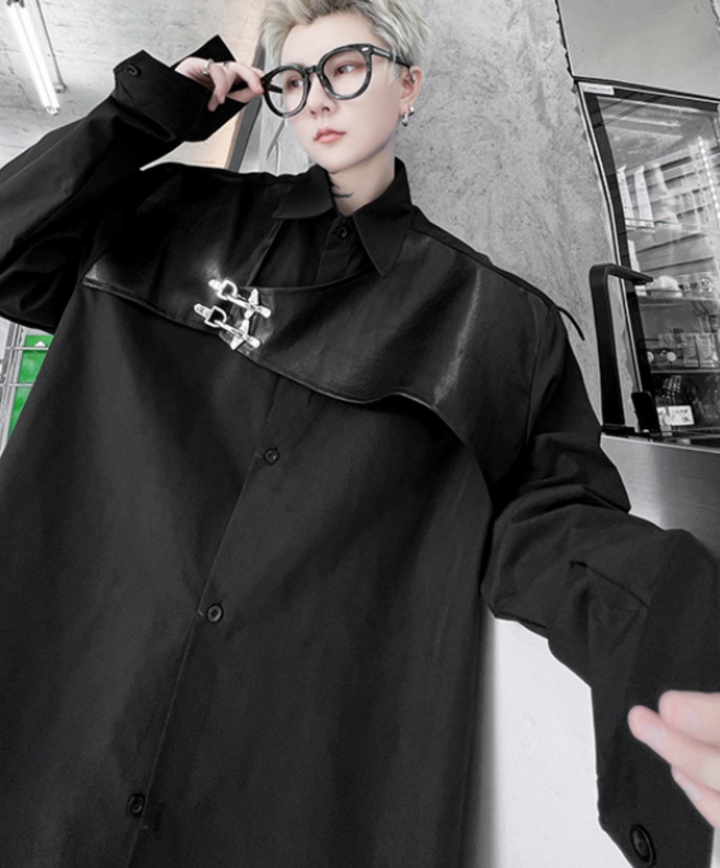 【style31】dark mode outfit set EN1092（ shirt + skirt set）