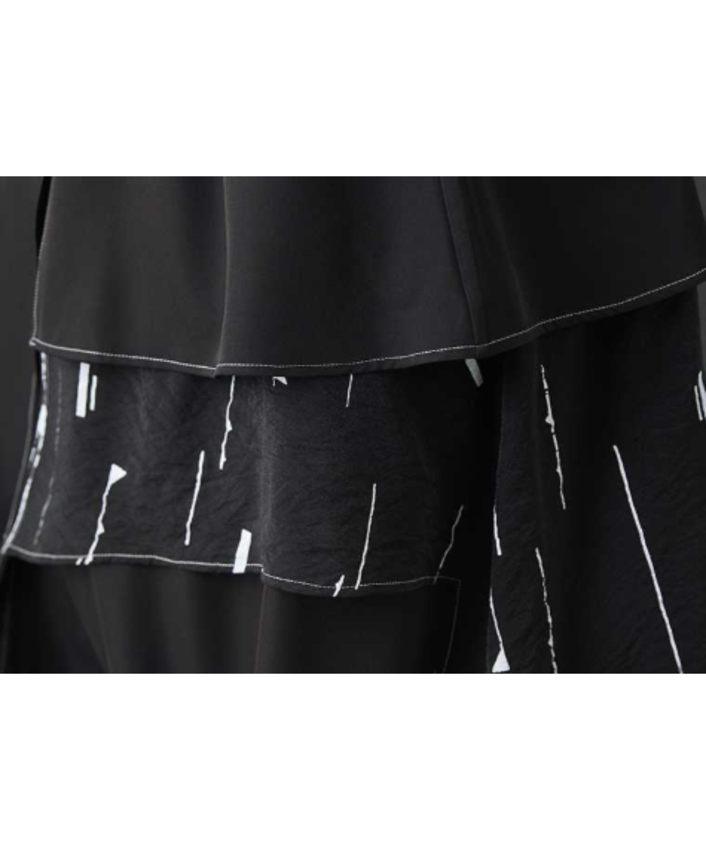 dark printed patchwork irregular a-line skirt EN3073
