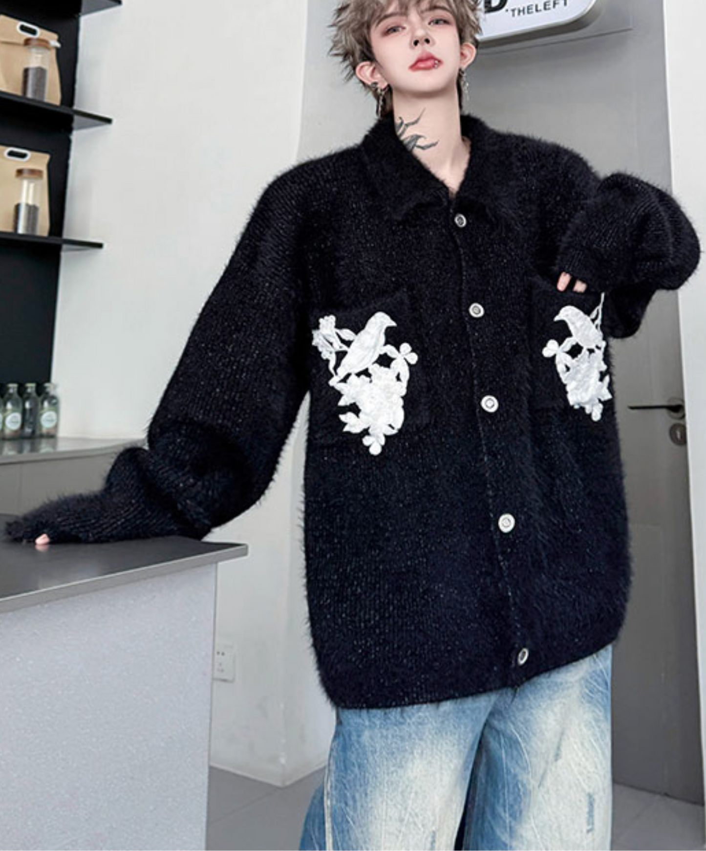 with embroidered pocket jacket EN2522