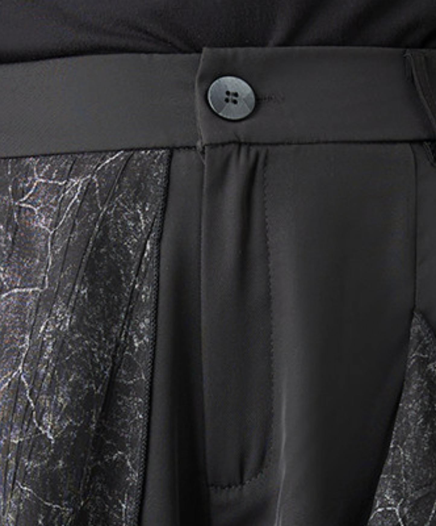 dark printed patchwork Irregular wide pants EN2727