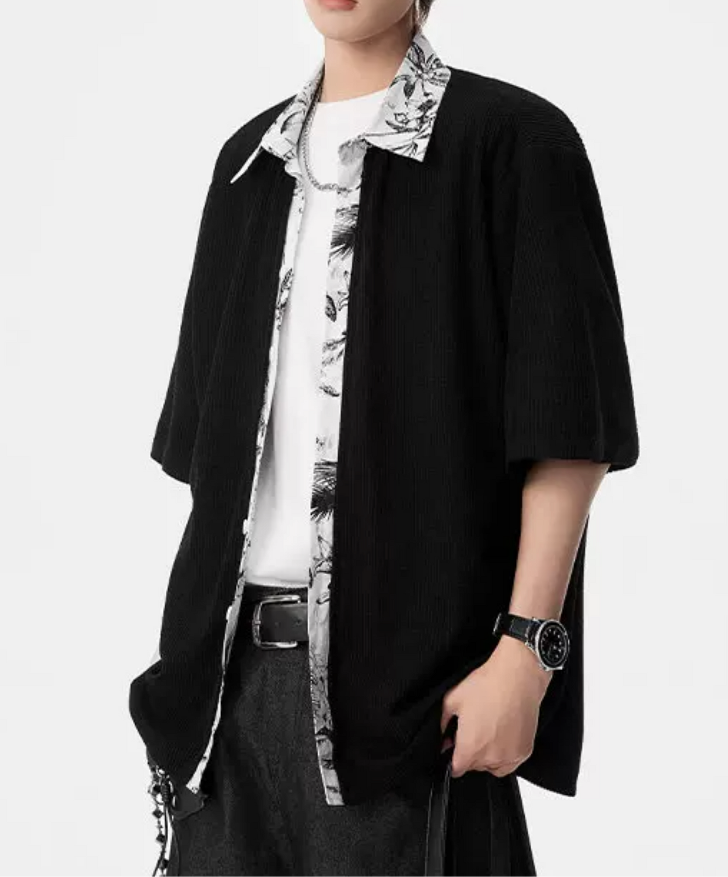 floral layered style shirt EN2857