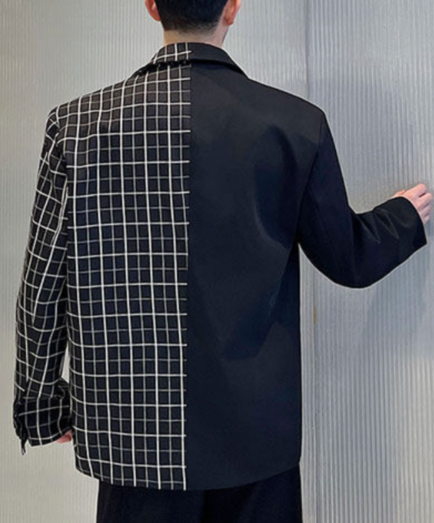 korean style oversized patchwork jacket EN2669