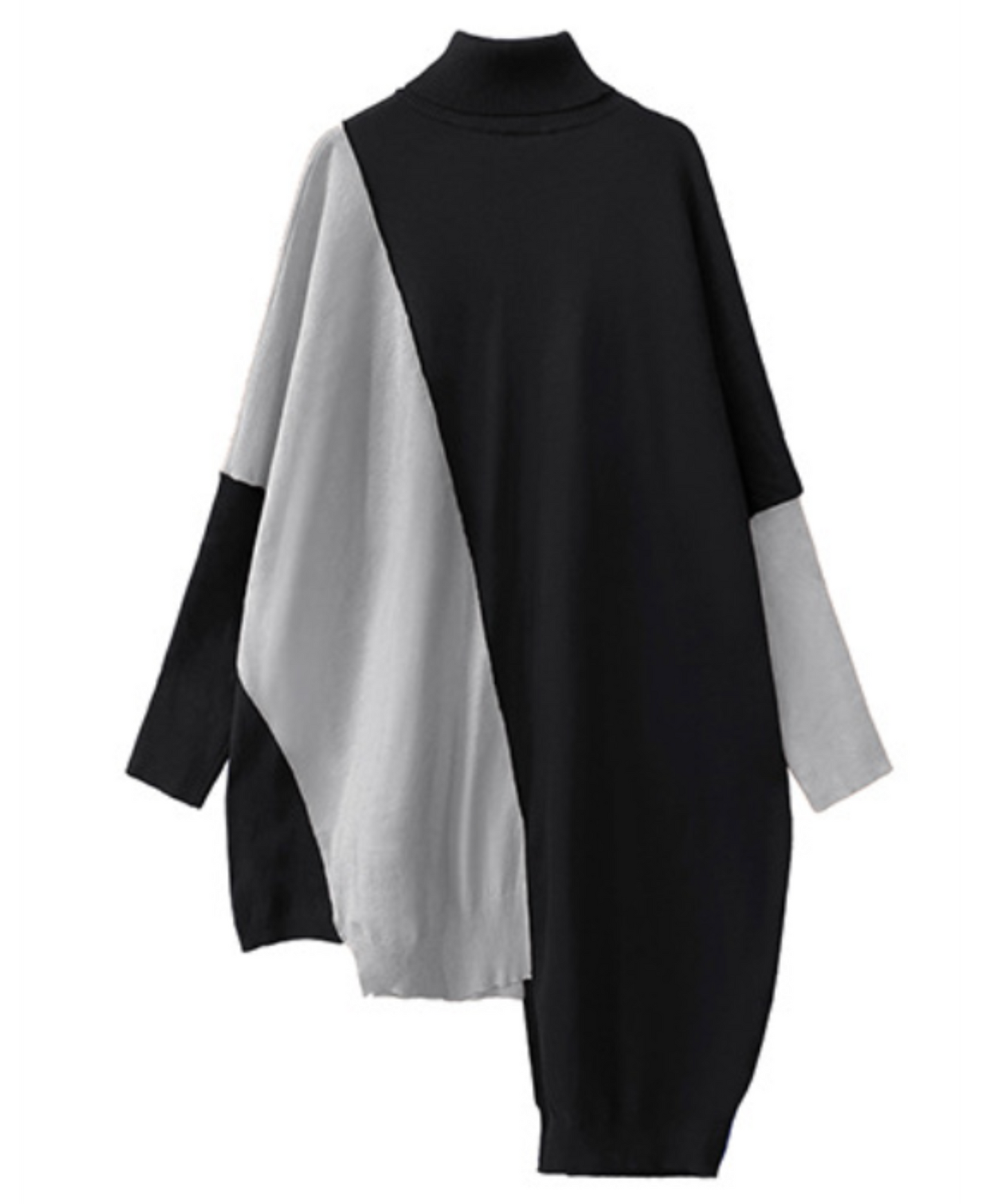 asymmetric two-tone sweatshirt EN2585