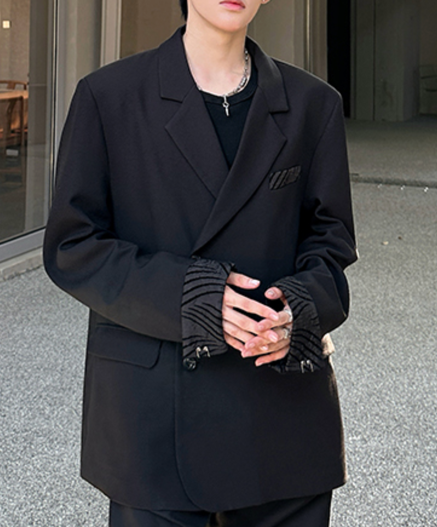 patchwork oversized jacket EN2493