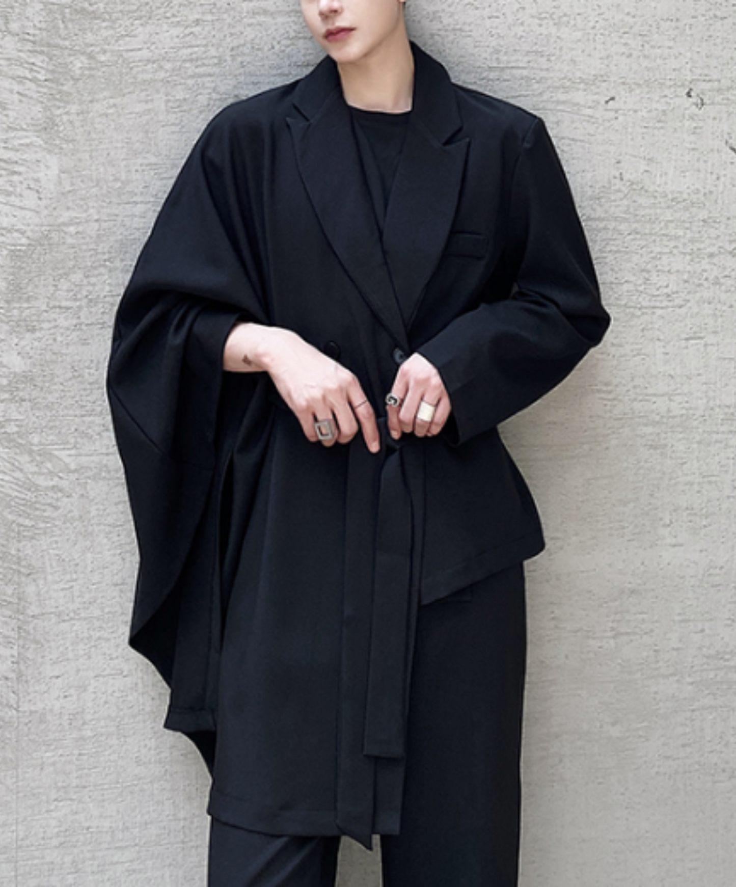 【style67】dark mode outfit set EN1891（jacket + shirt + skirt set）