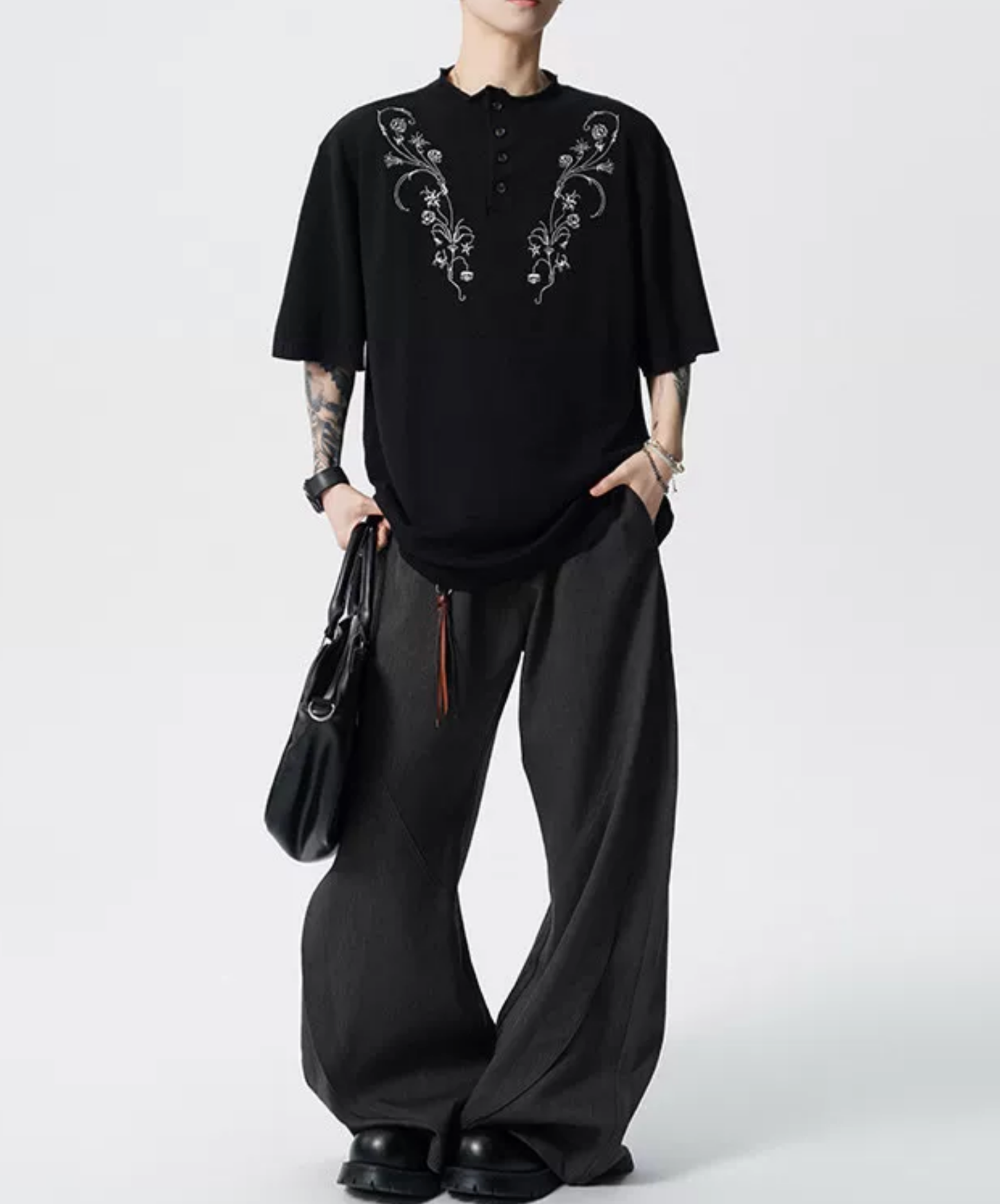 floral embroidered t-shirt EN2858