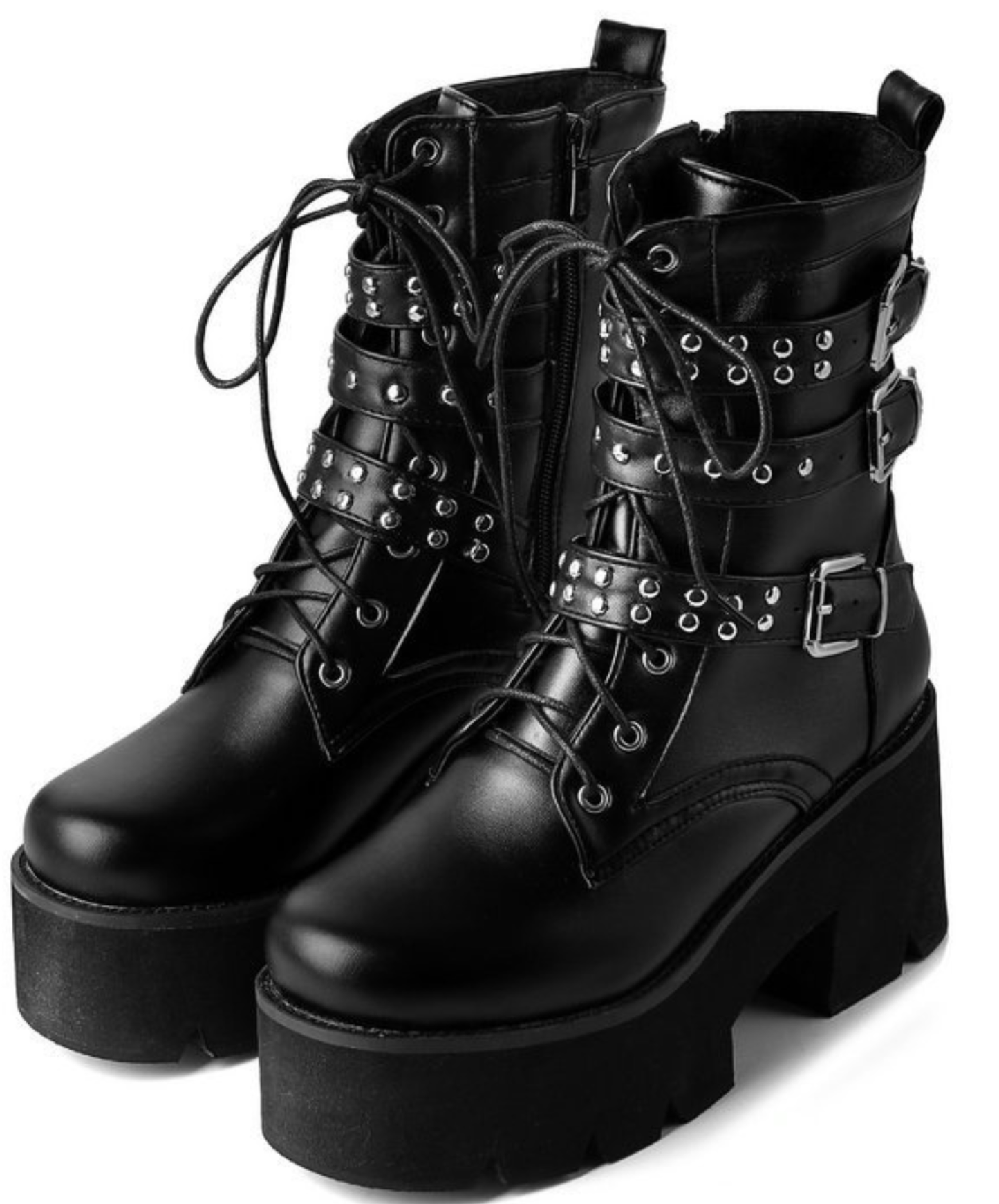 【style88】dark mode outfit set EN2679（shirt + pants + boots + ring set）