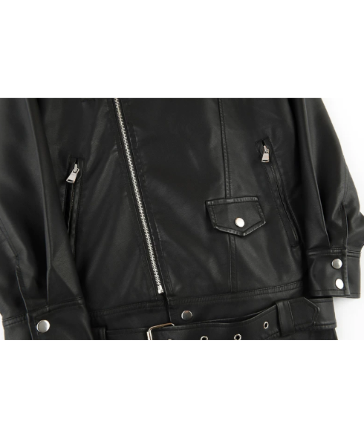 belt-detail oversized silhouette jacket EN3226