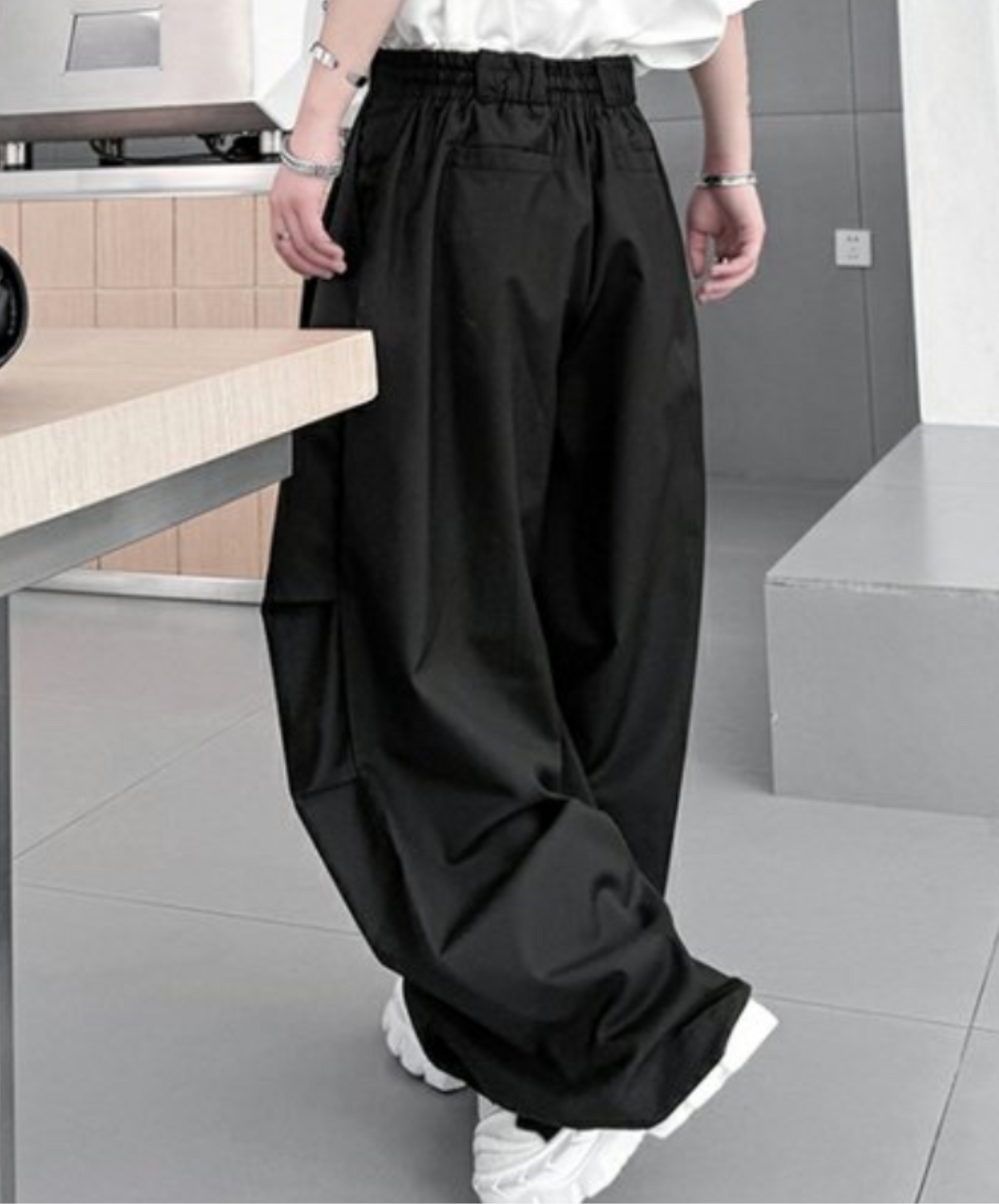 casual drape parachute wide pants EN2092