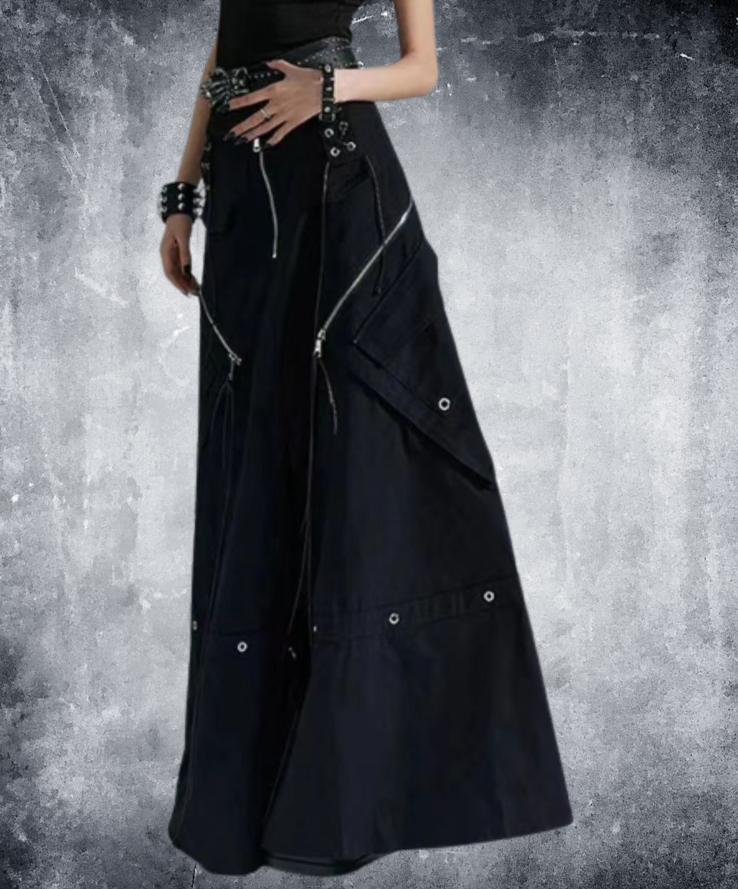 【style106】dark mode outfit set EN3090（shirt + skirt set）