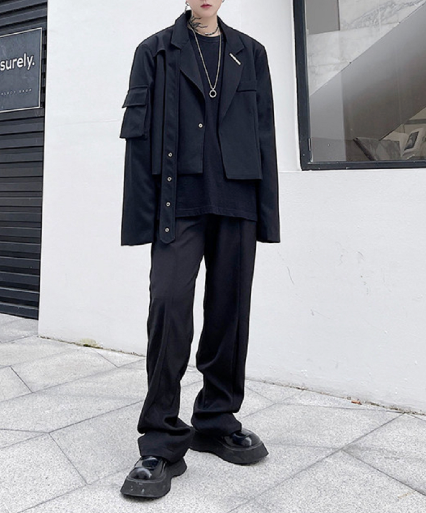 dark short blazer style jacket EN2672