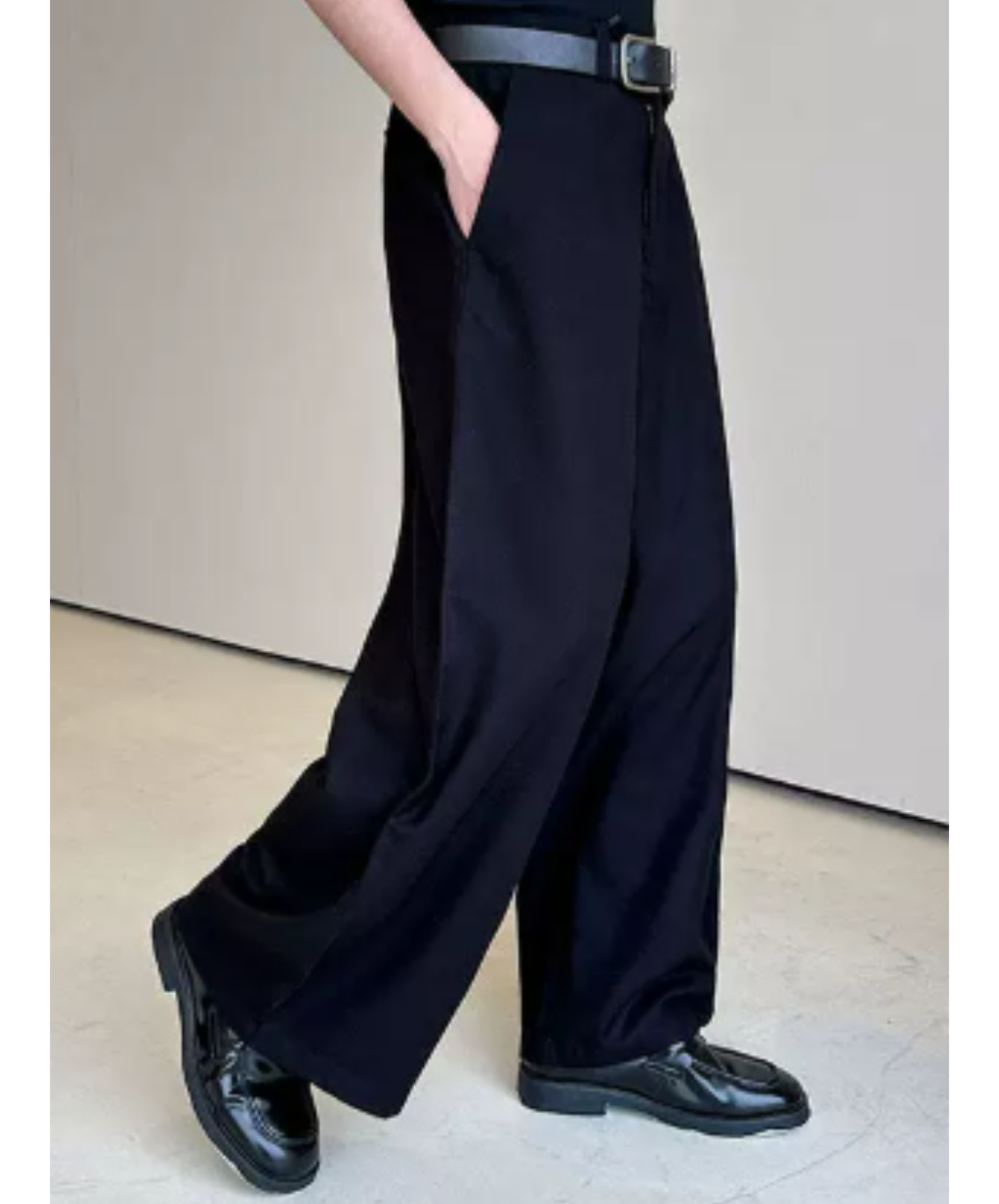 smooth, flowing texture and drape wide pants EN2949