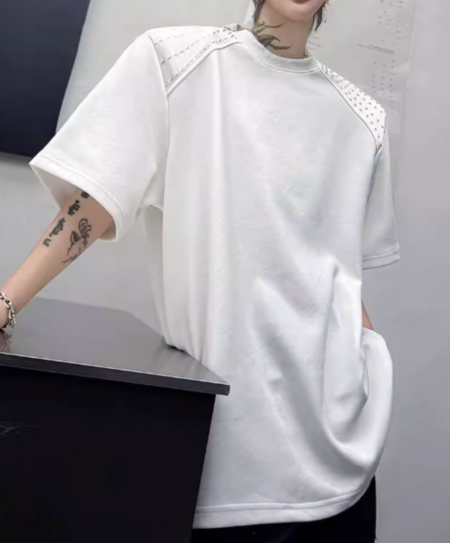 zippered sleeves t-shirt EN2825