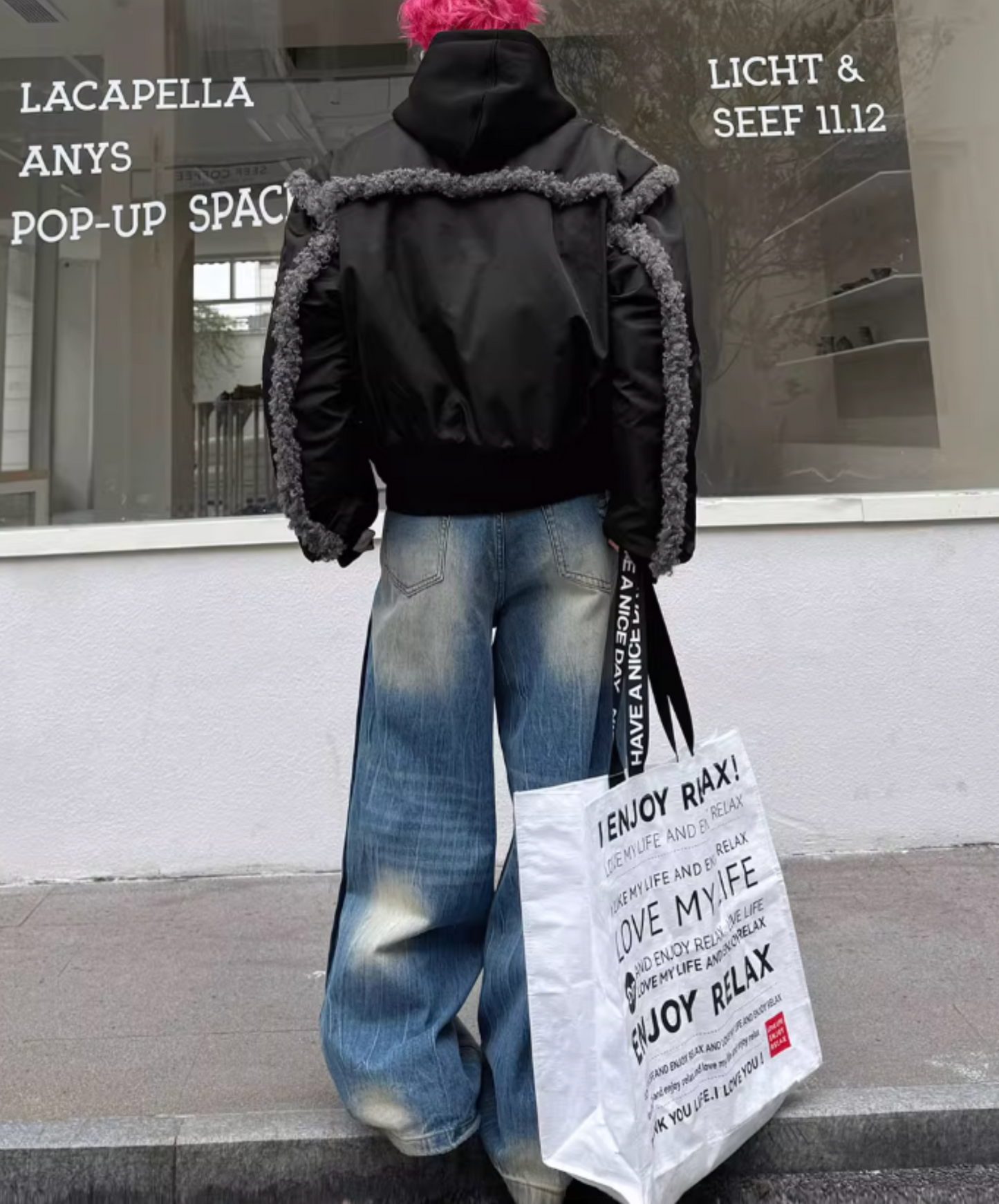 faux fur connection shorts jacket EN2563