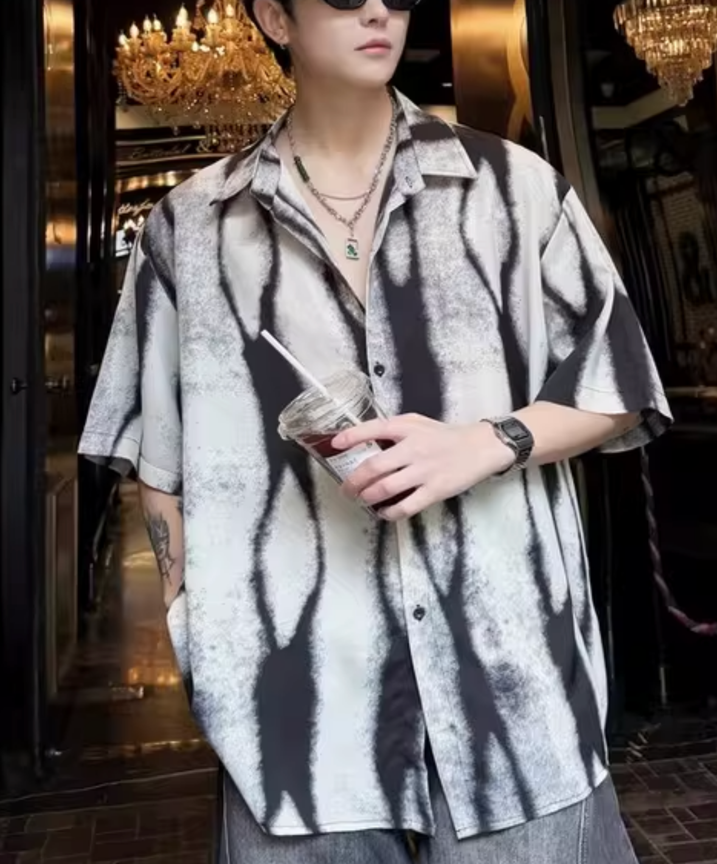 vintage tie-dye stripes shirt EN2792