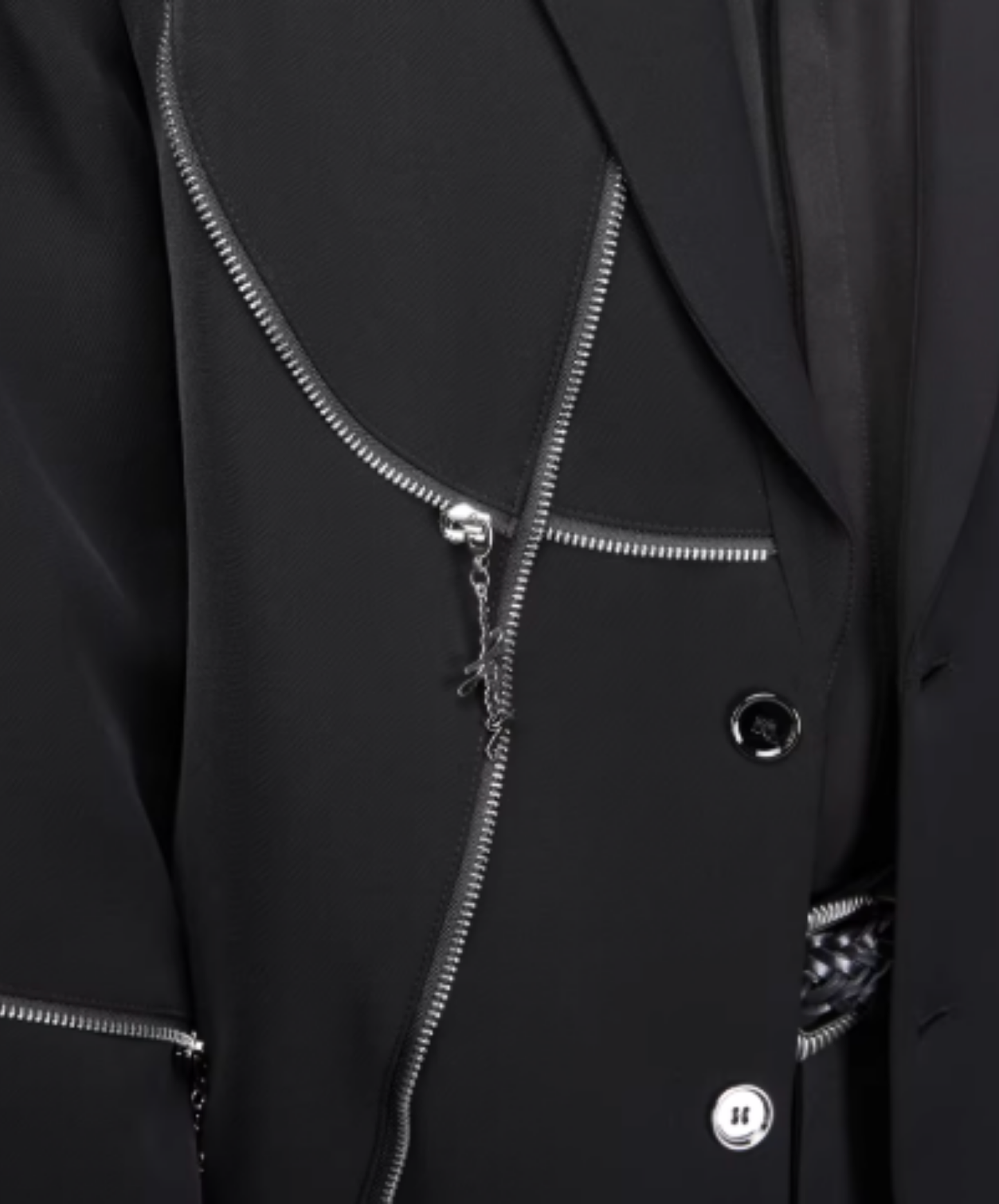 punk style asymmetrical zipper jacket EN2801