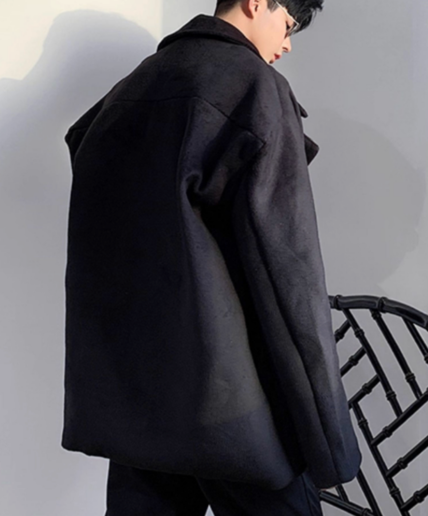 dark double-breasted with lapels jacket EN2528