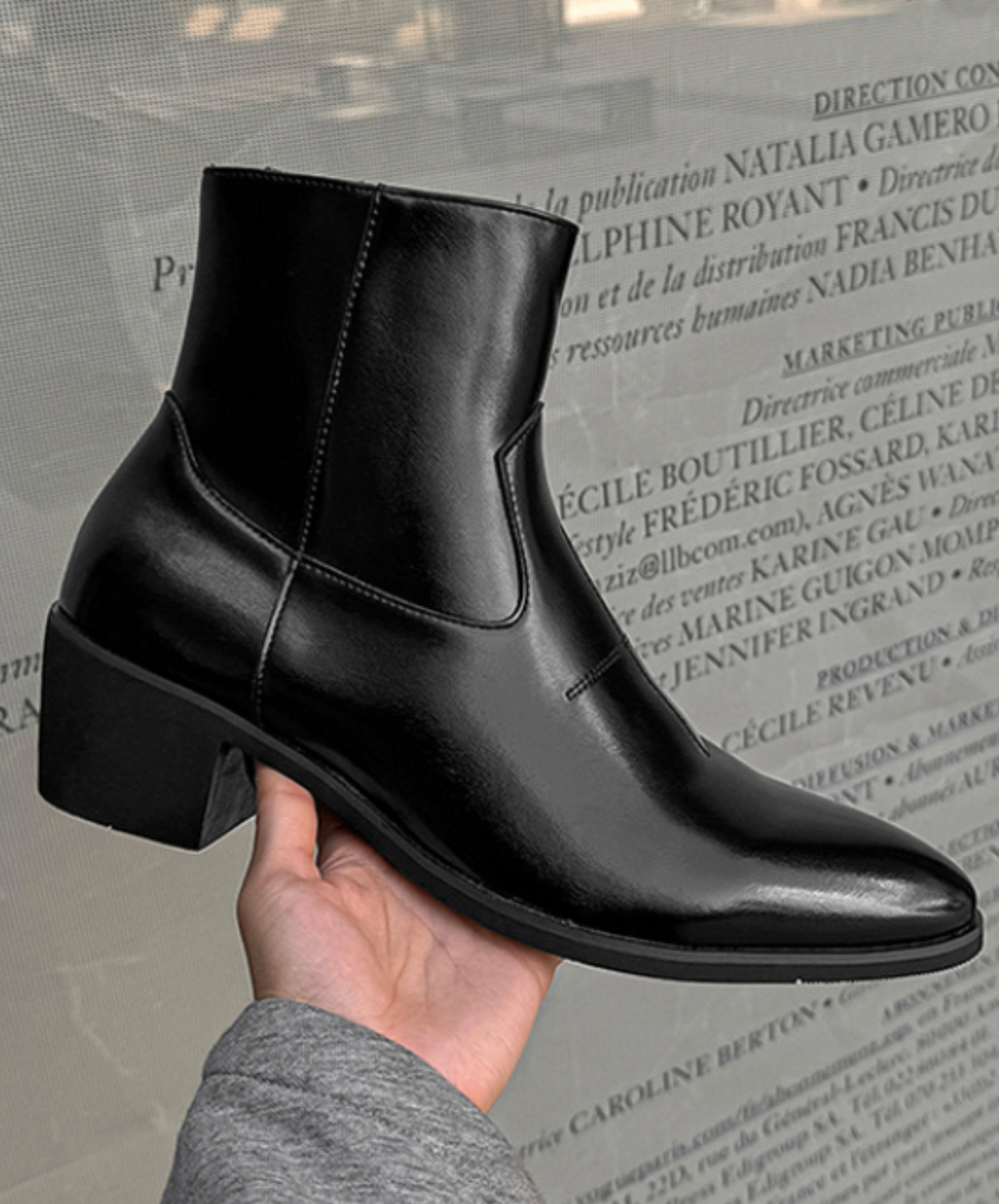 british style simple thick heels boots EN2501