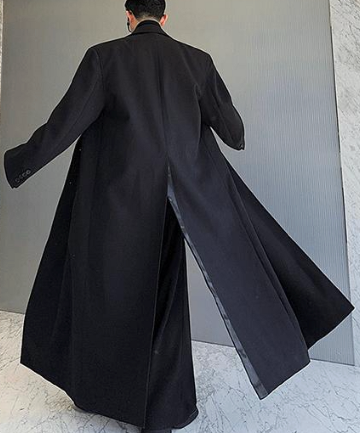 thick double-breasted long coat EN2509