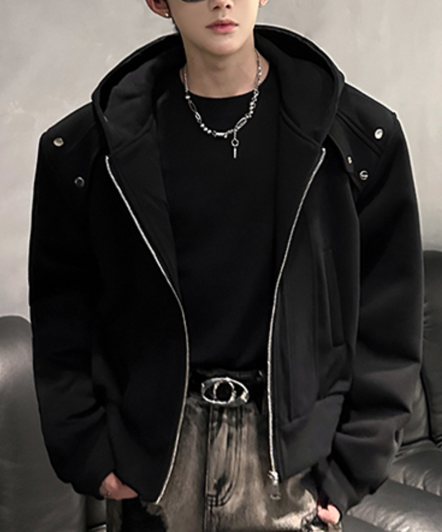 thick short length hoodie EN2492