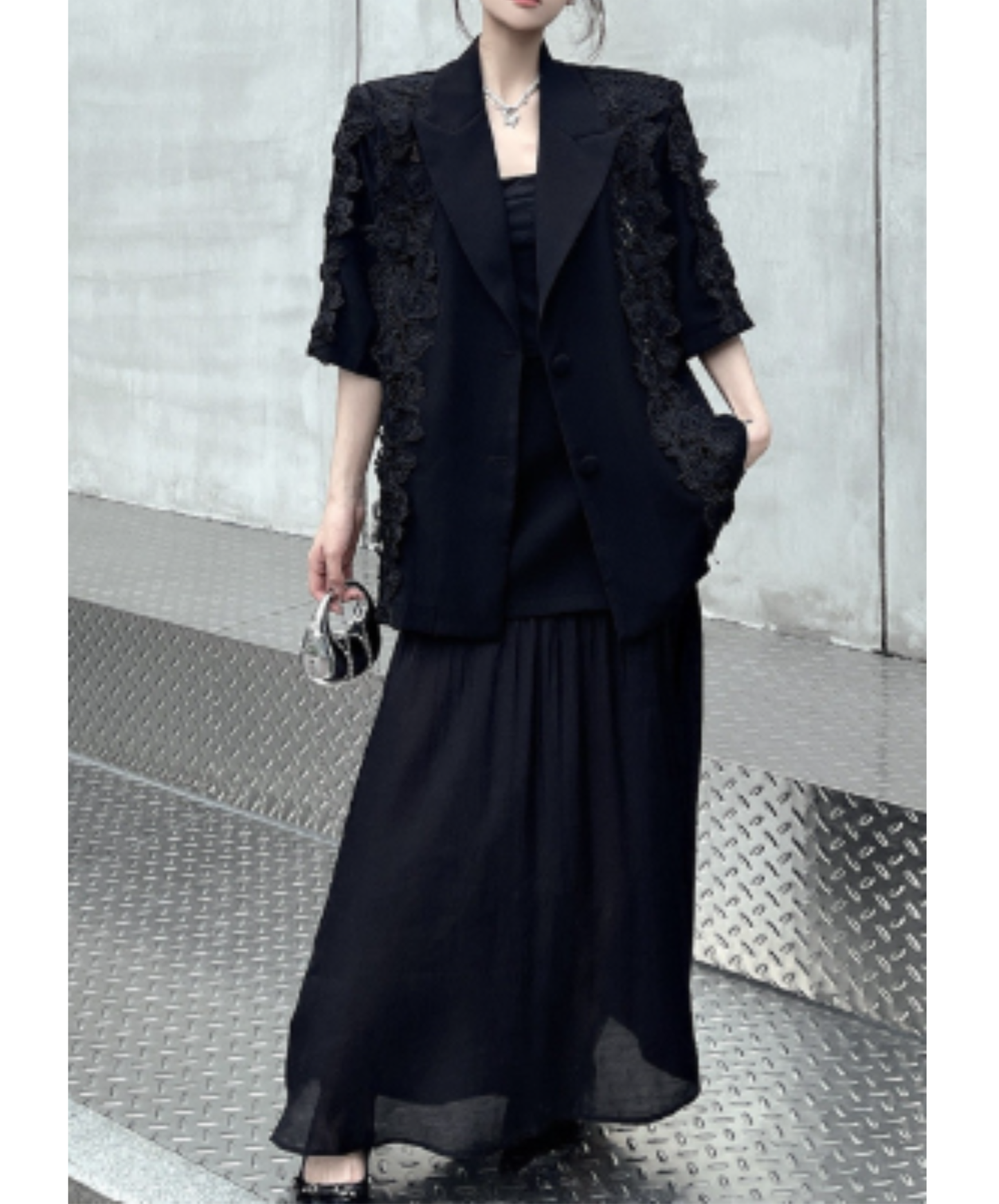 chemical lace embroidery jacket EN2918