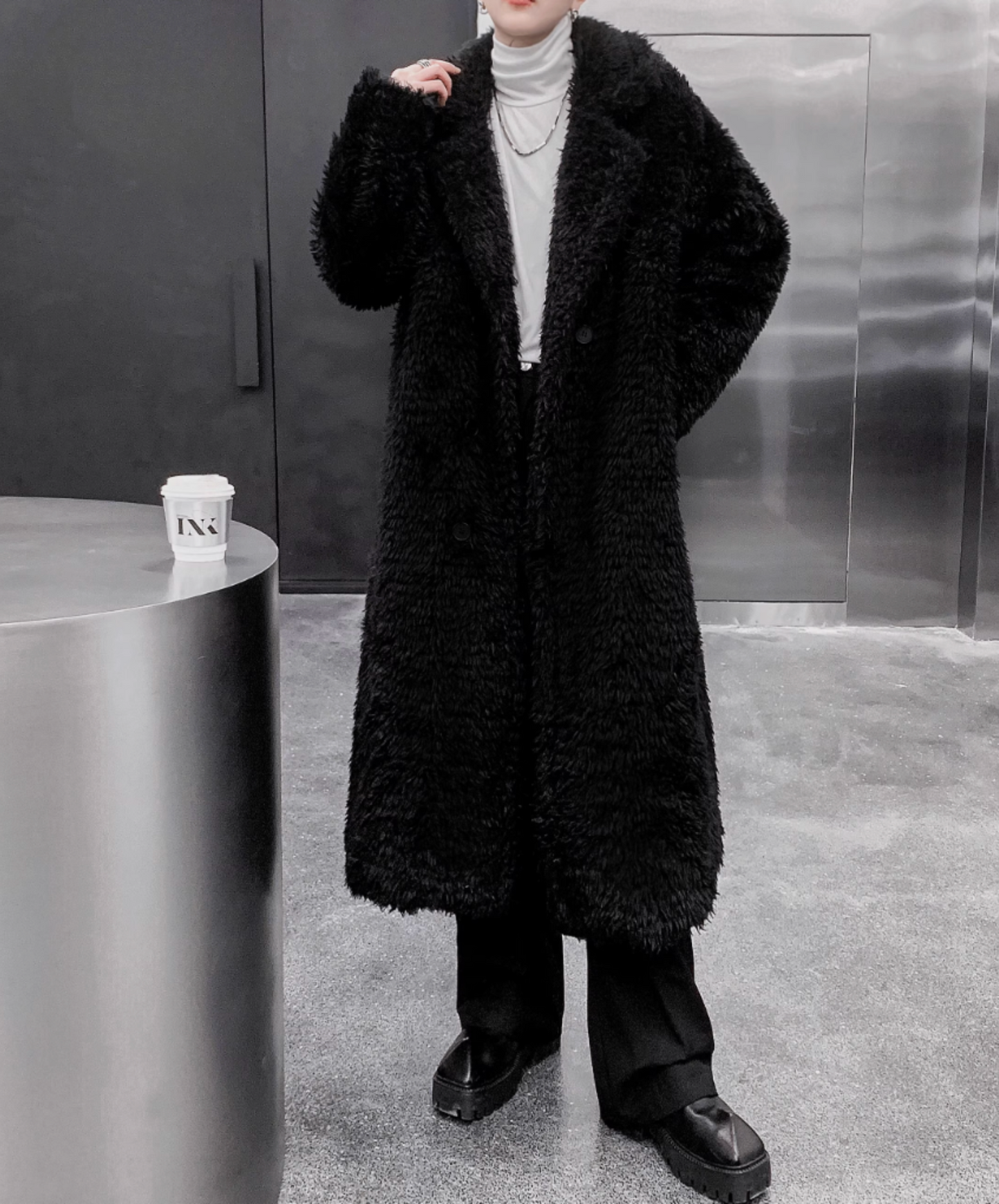 mid-length cotton-filled coat EN2612