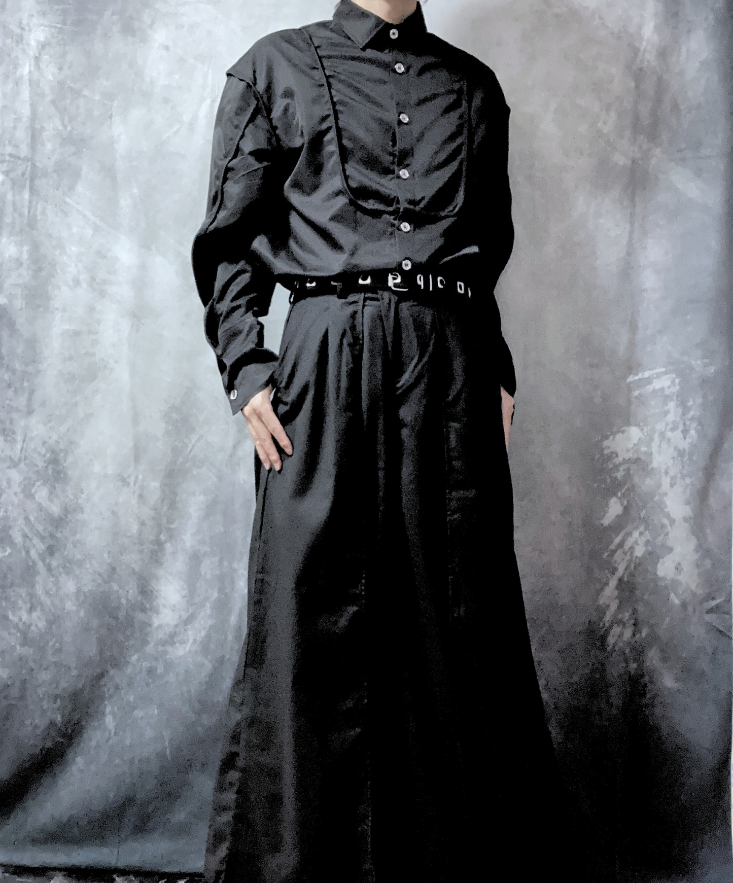 【style54】dark mode outfit set EN1851（jacket + shirt + pants set）