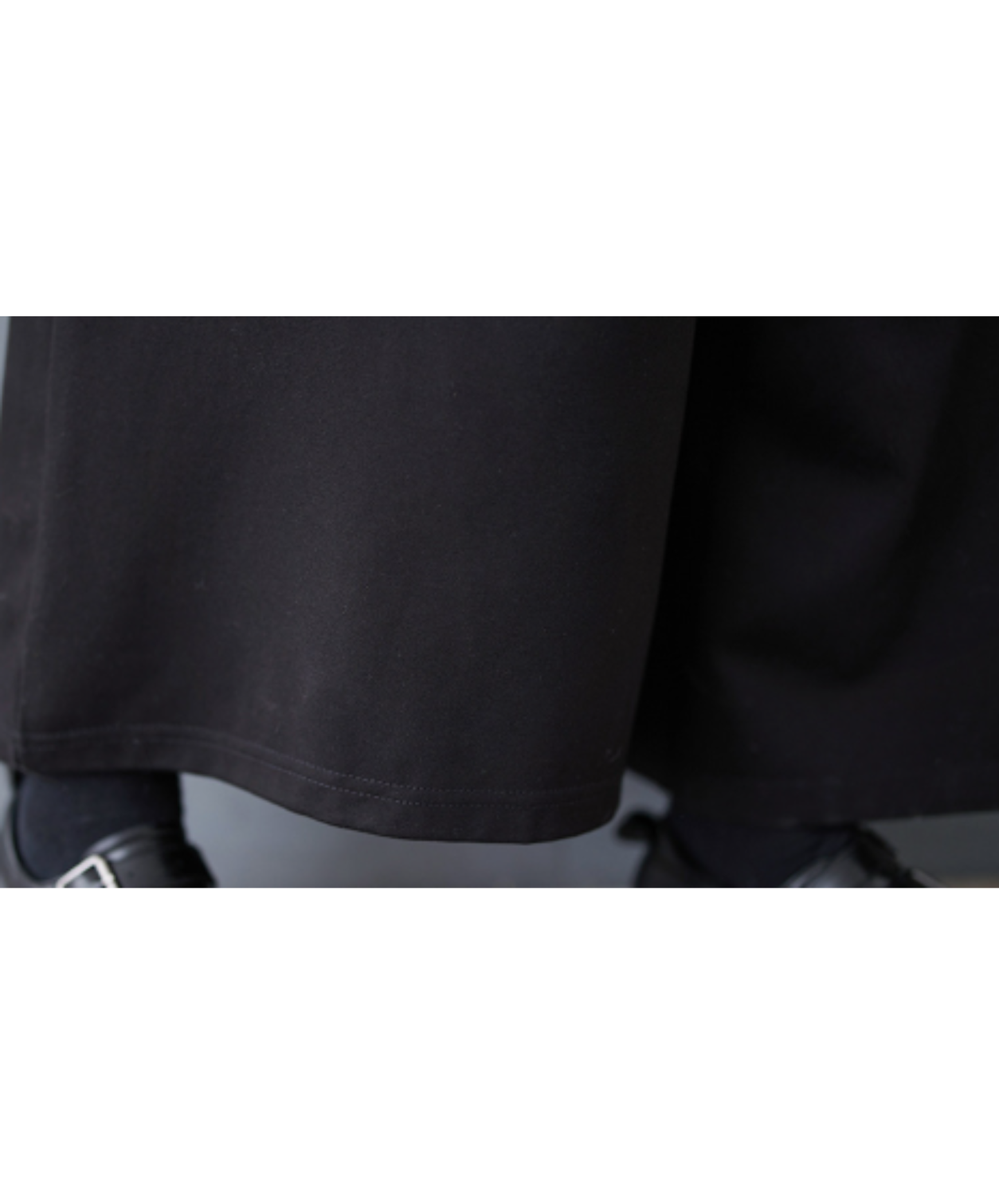 dark simple relaxed straight-leg fit wide pants EN3041