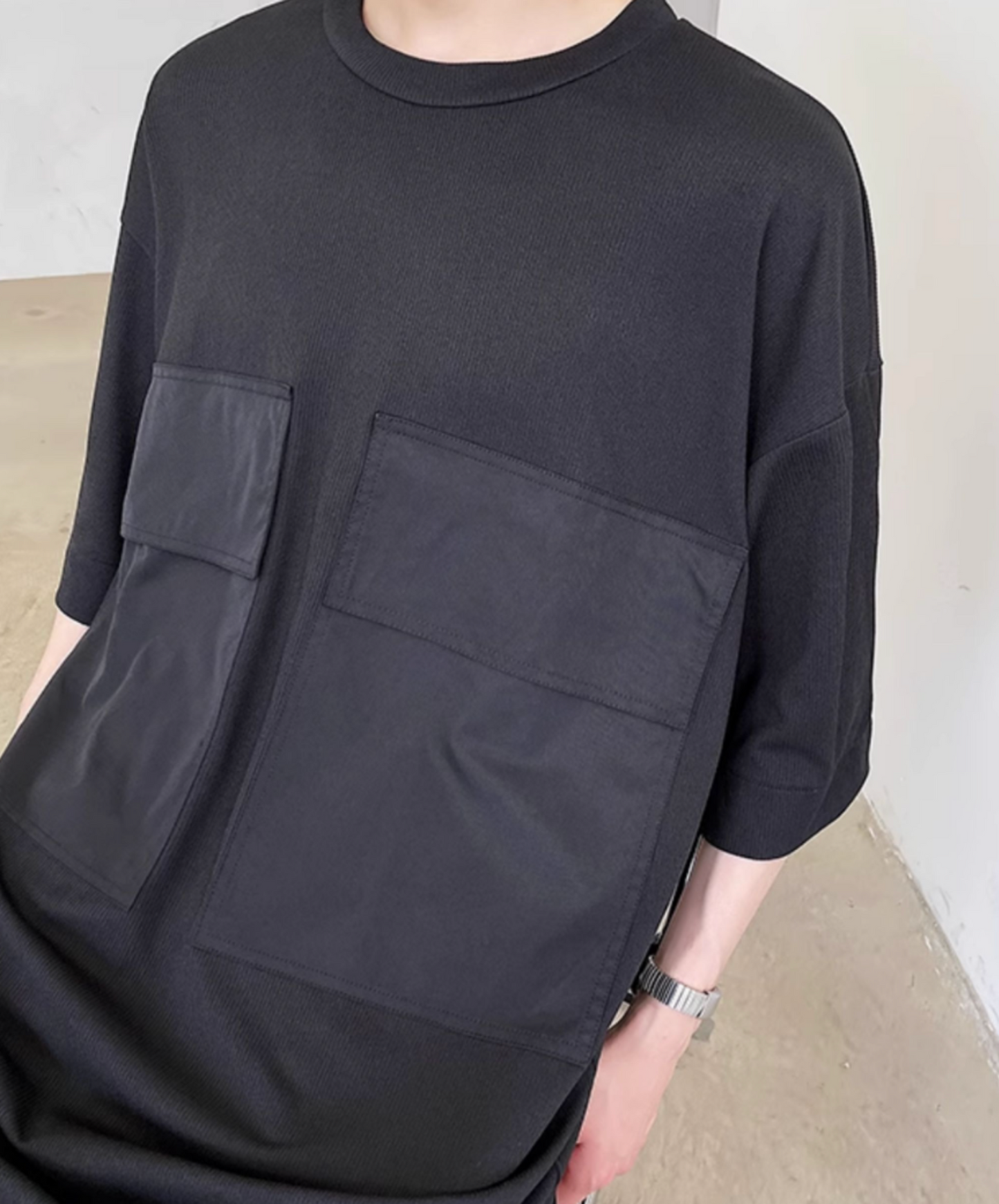 super big pocket long t-shirt EN2110