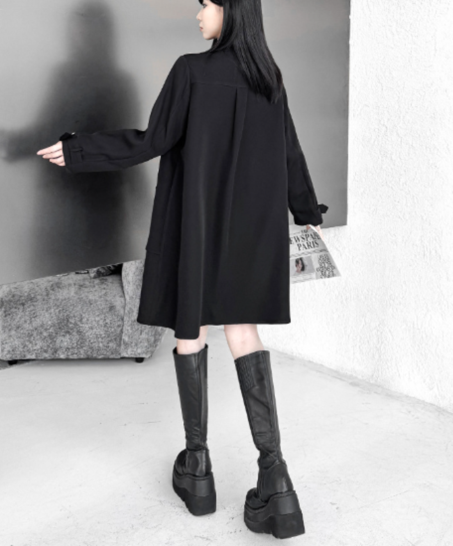 straight silhouette long shirt EN2901