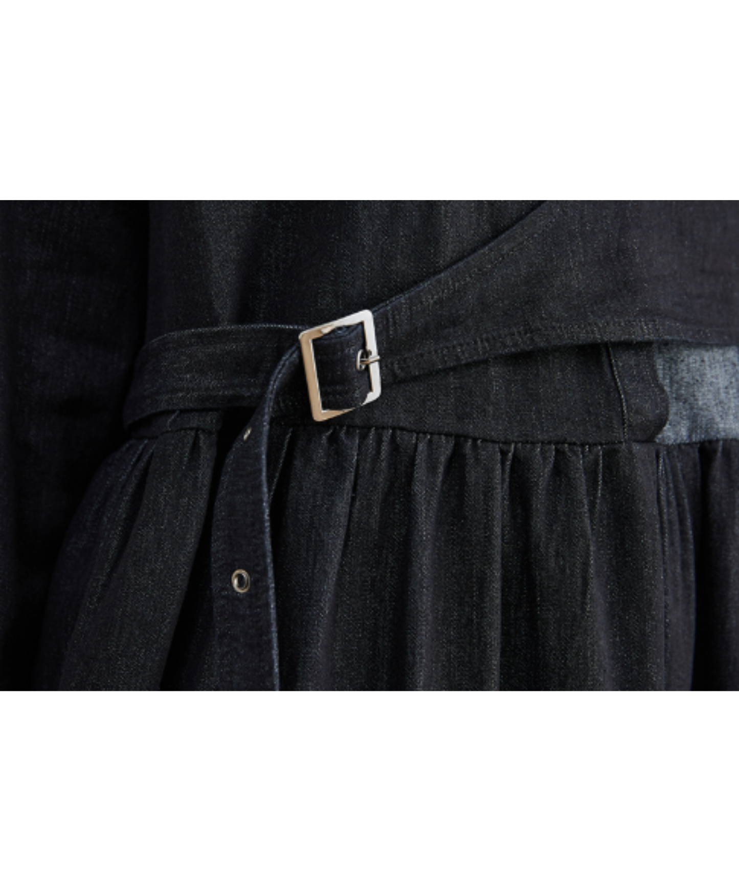 oversized style with denim paneling long shirt EN3067