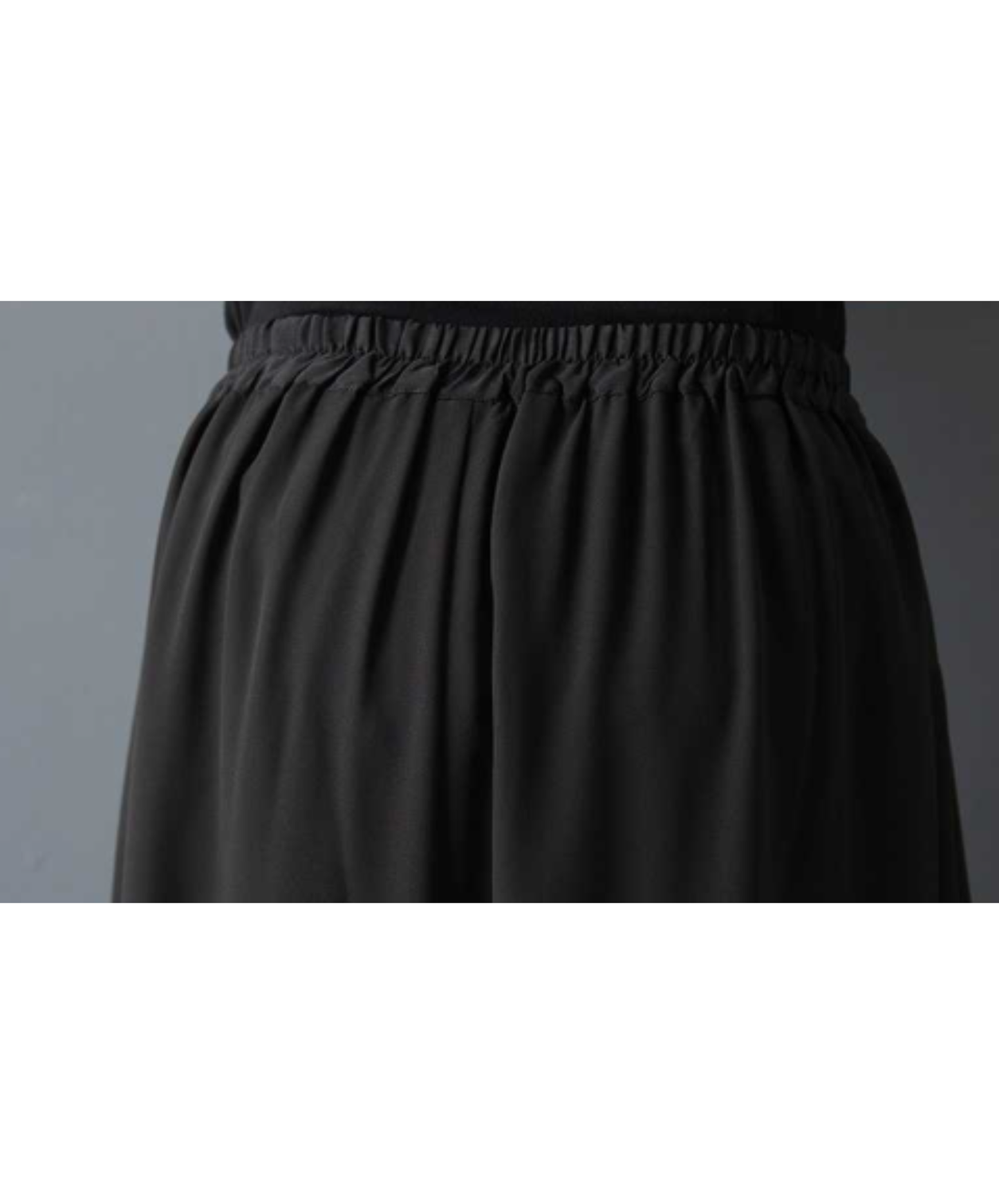 dark asymmetrical chiffon patchwork wide pants EN3062