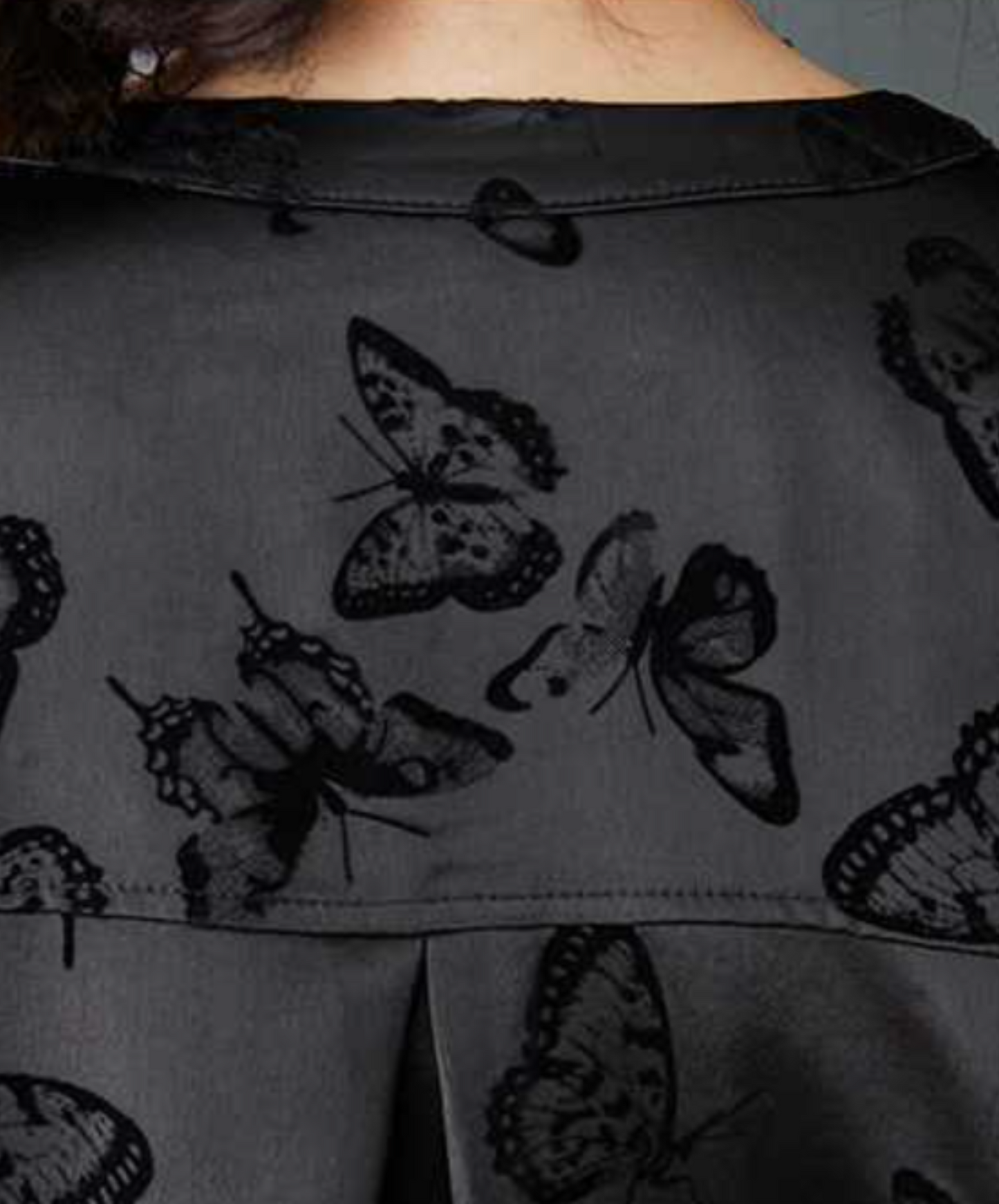 dark butterfly print shirt EN2269