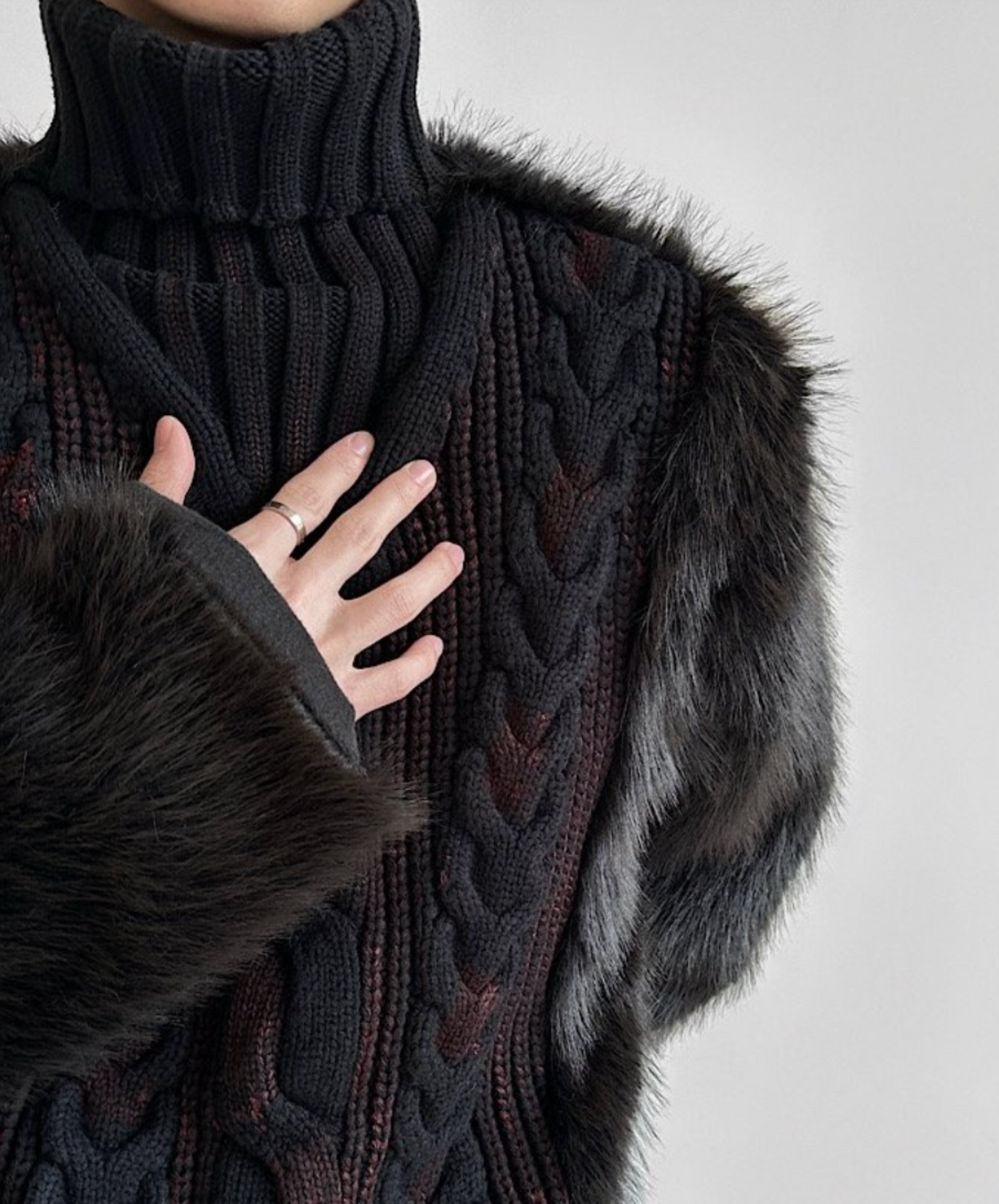 twisted turtleneck sweater EN2604