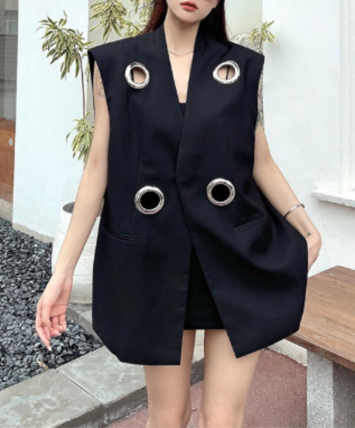 metal ring hole vest  EN3079