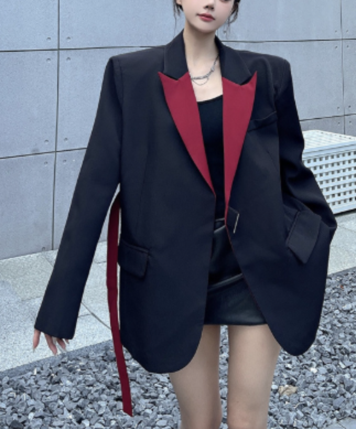 oversized fit with color-blocking jacket EN3165