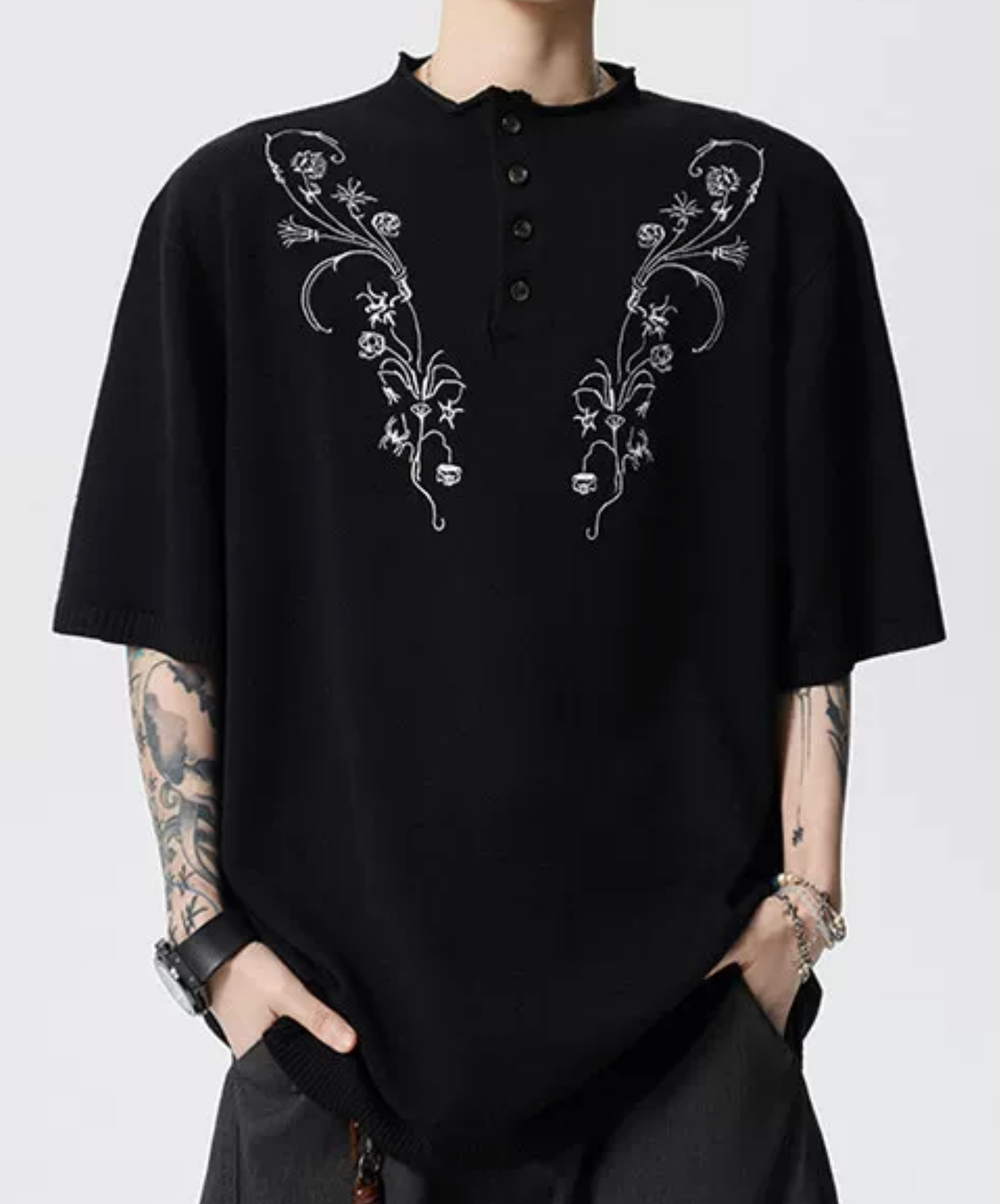 floral embroidered t-shirt EN2858