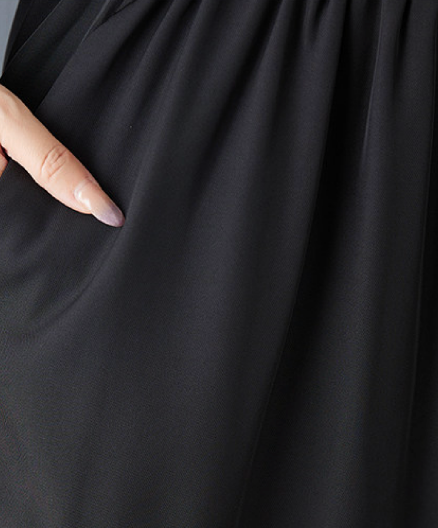 dark Irregular patchwork hem pants EN2701