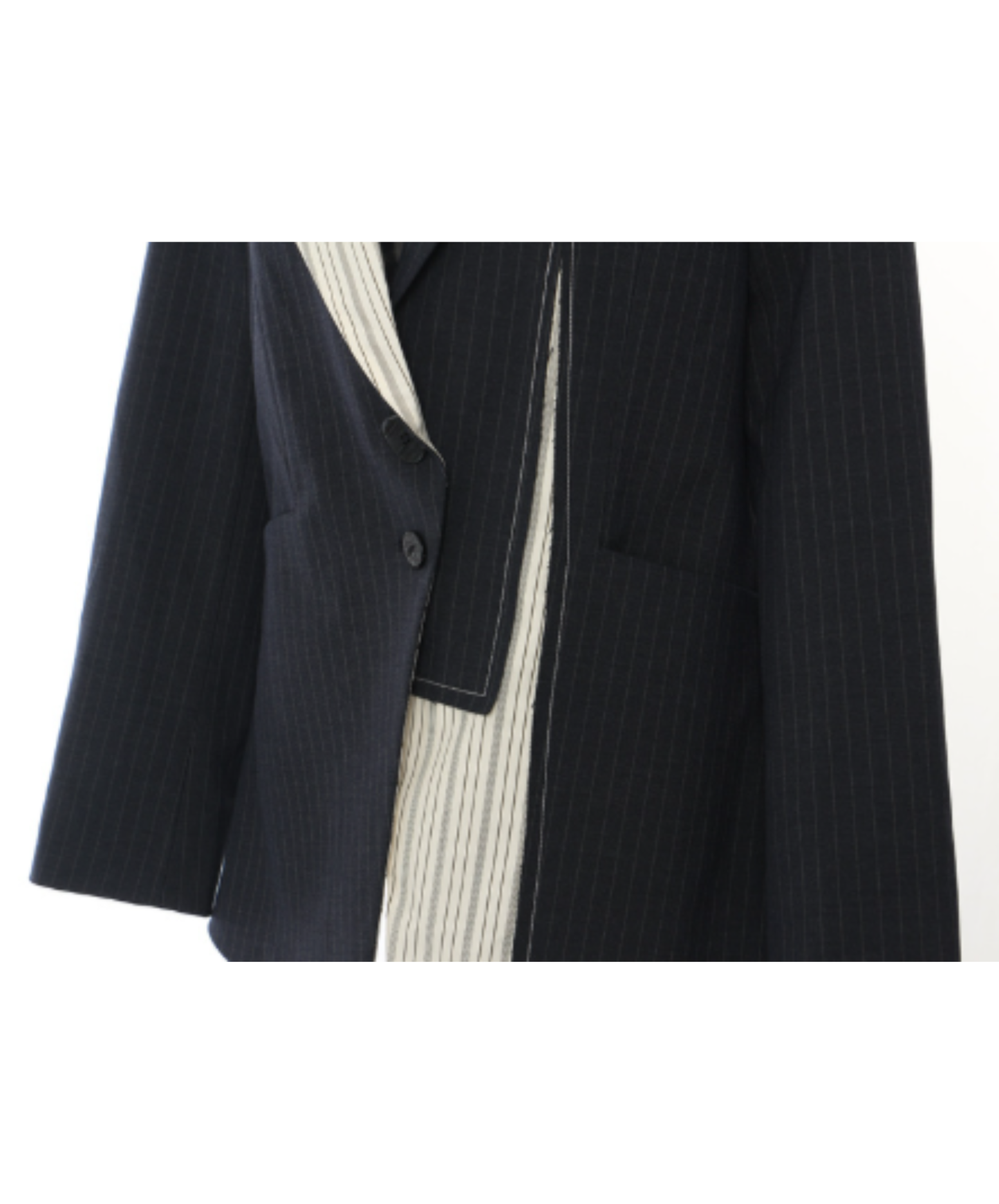 Irregular cut with contrasting colors jacket EN3101